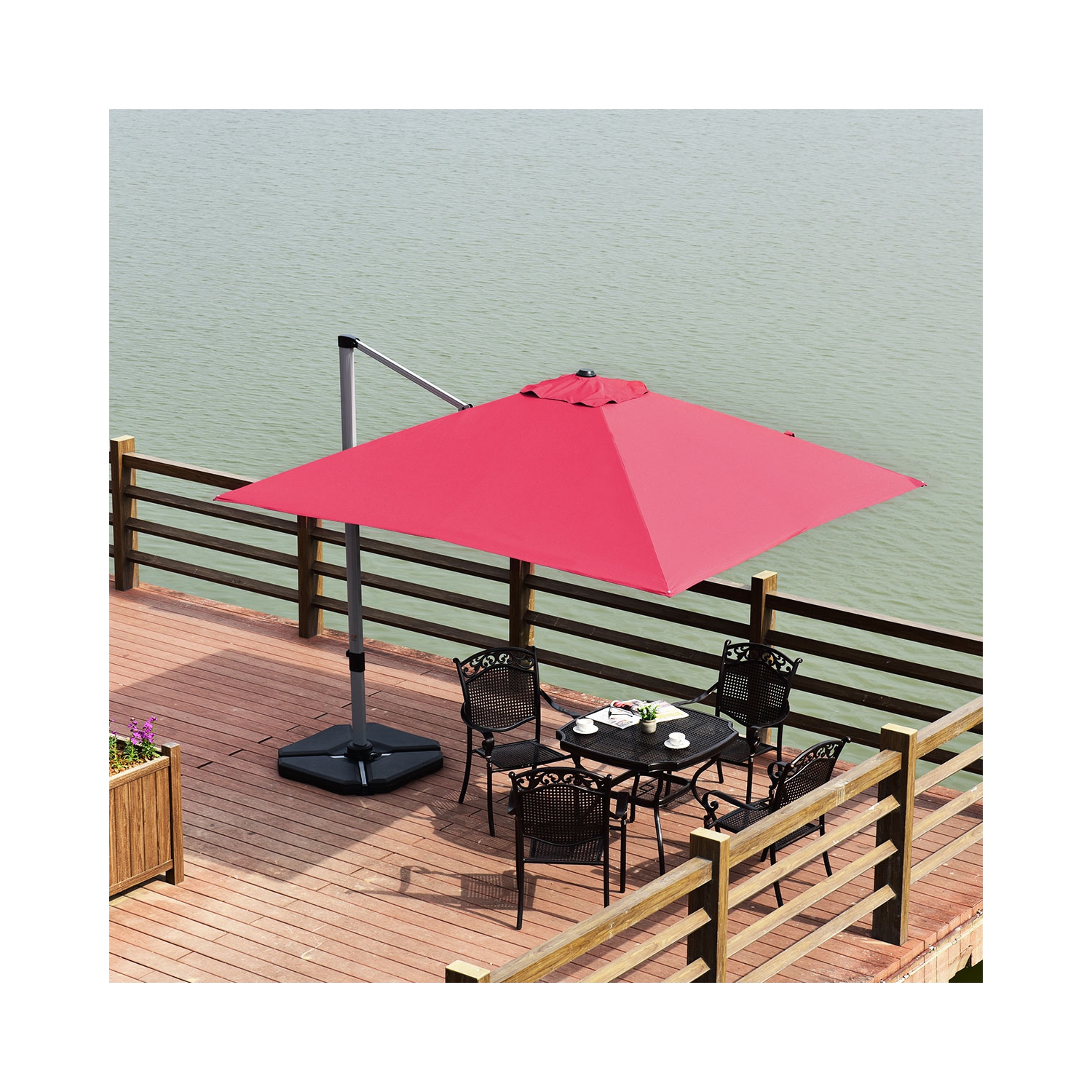 TopBuy – Parapluie de patio carré de 10 pi Market