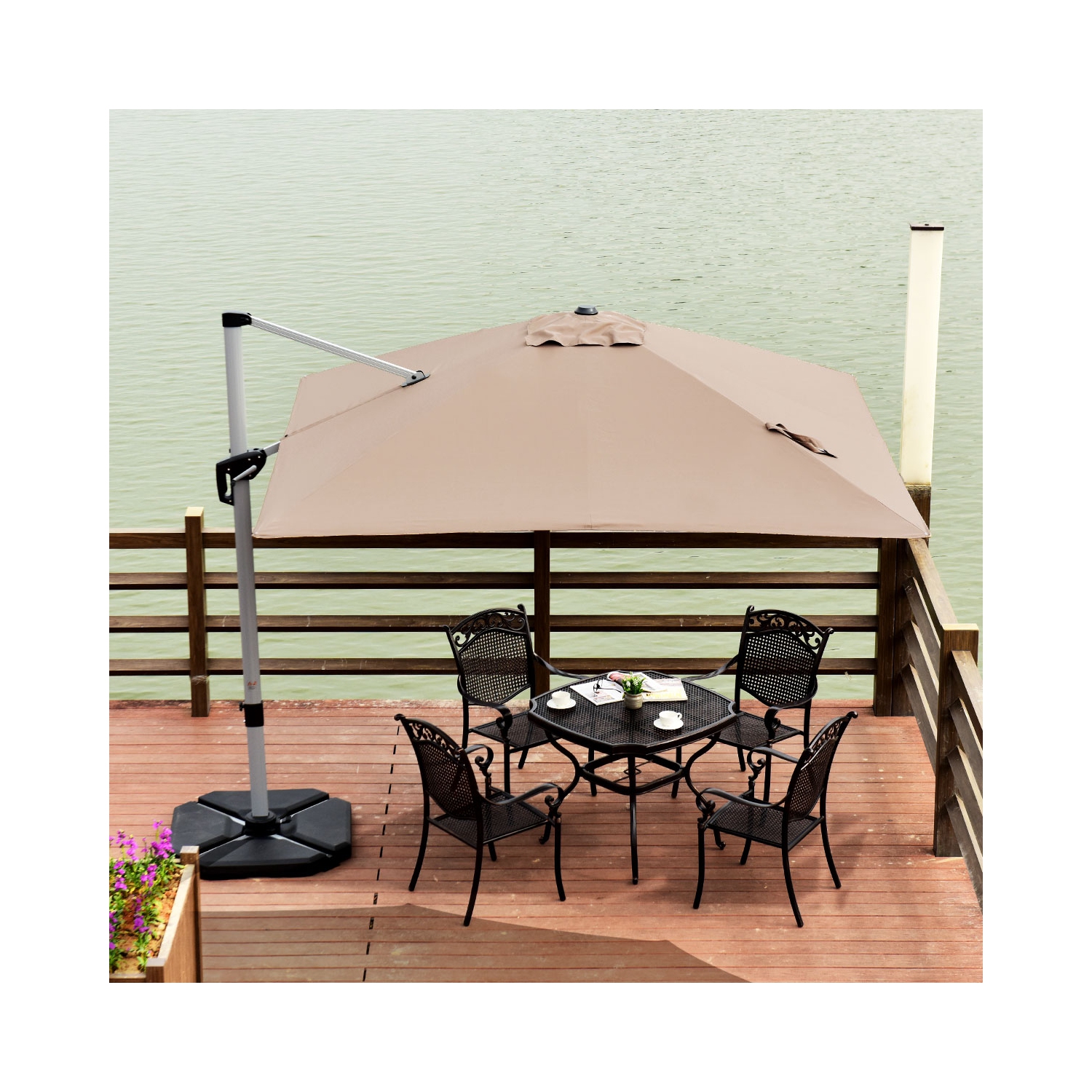 TopBuy – Parapluie de patio carré de 10 pi Market