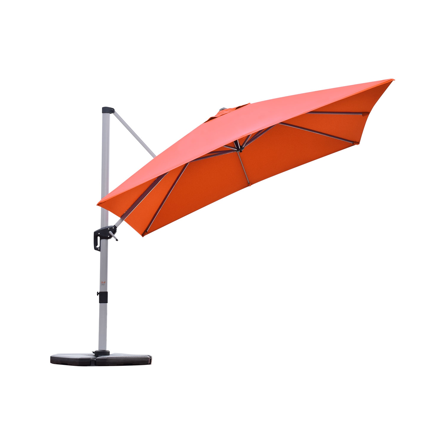 Topbuy 10' Market Umbrella Outdoor Patio Square Offset w/Base Beige/ Burgundy/ Blue/ Brick Red/ Tan