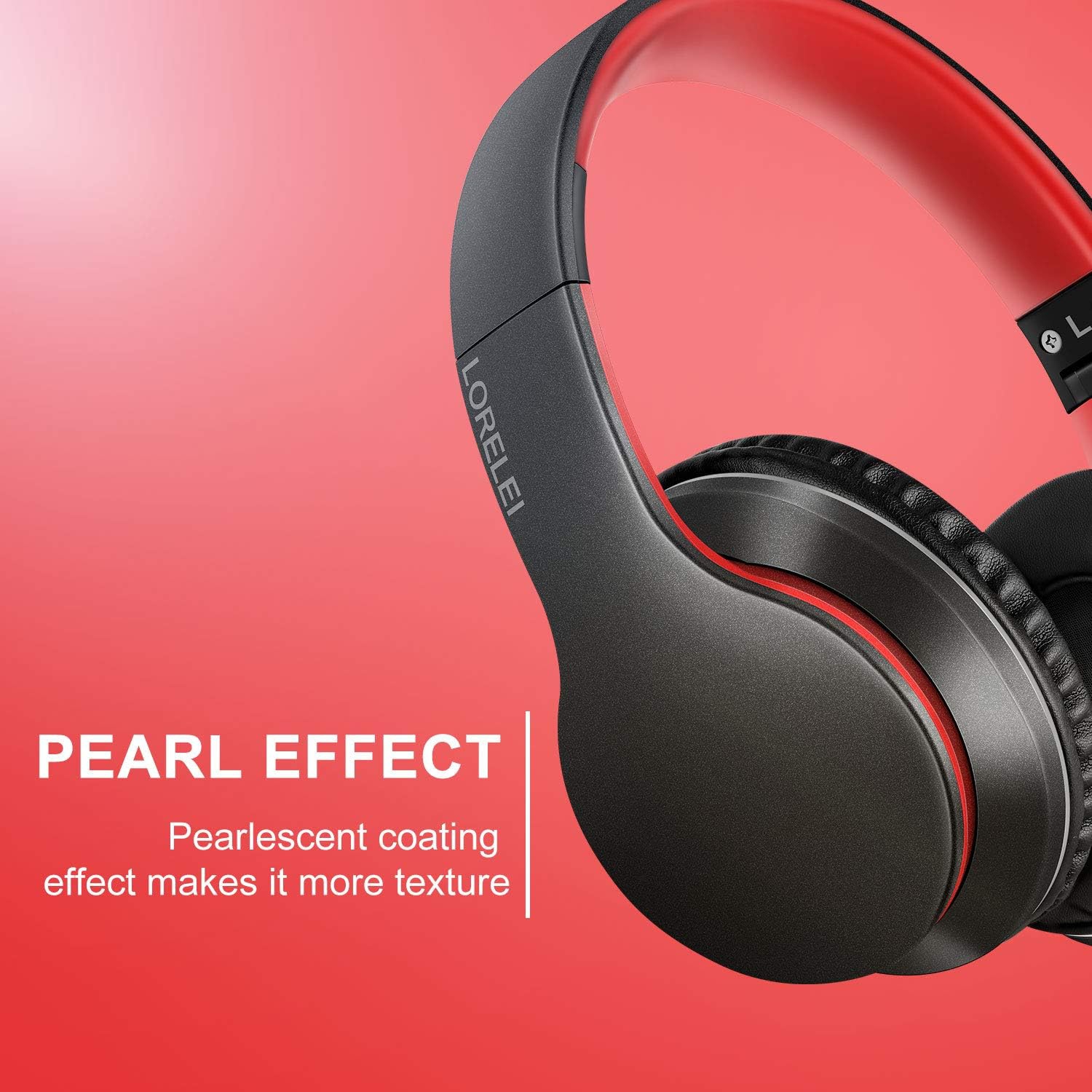 Foldable Over-Ear Headphones with Mic, Portable Stereo Bass Wired Headset, Tangle-Free 1.45M Cable, Ideal for Smartphones, Tablets, MP3/4