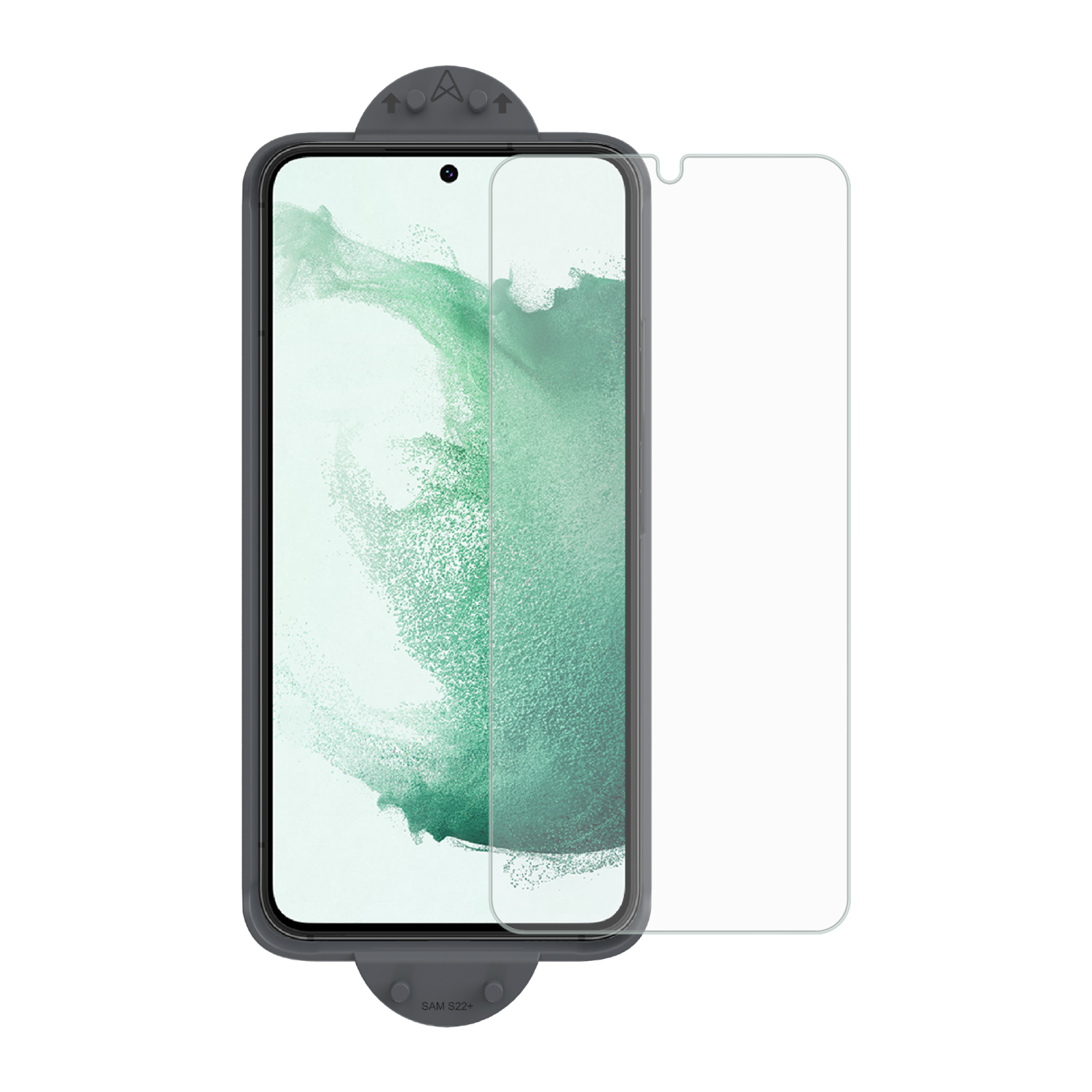 Protecteur d'écran incurvé ARMORGlass Pro 2,5&nbsp;deniers d'AXS avec plateau d'installation pour Galaxy S22+ de Samsung