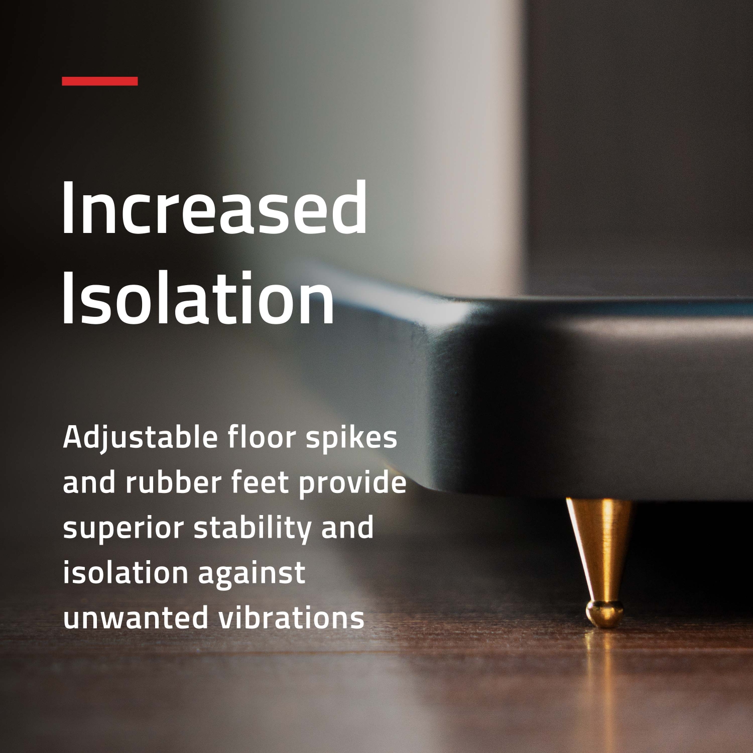 Supports de plancher pour haut-parleurs ambiophoniques et d’étagère de Fluance avec gestion des câbles - base carrée/paire