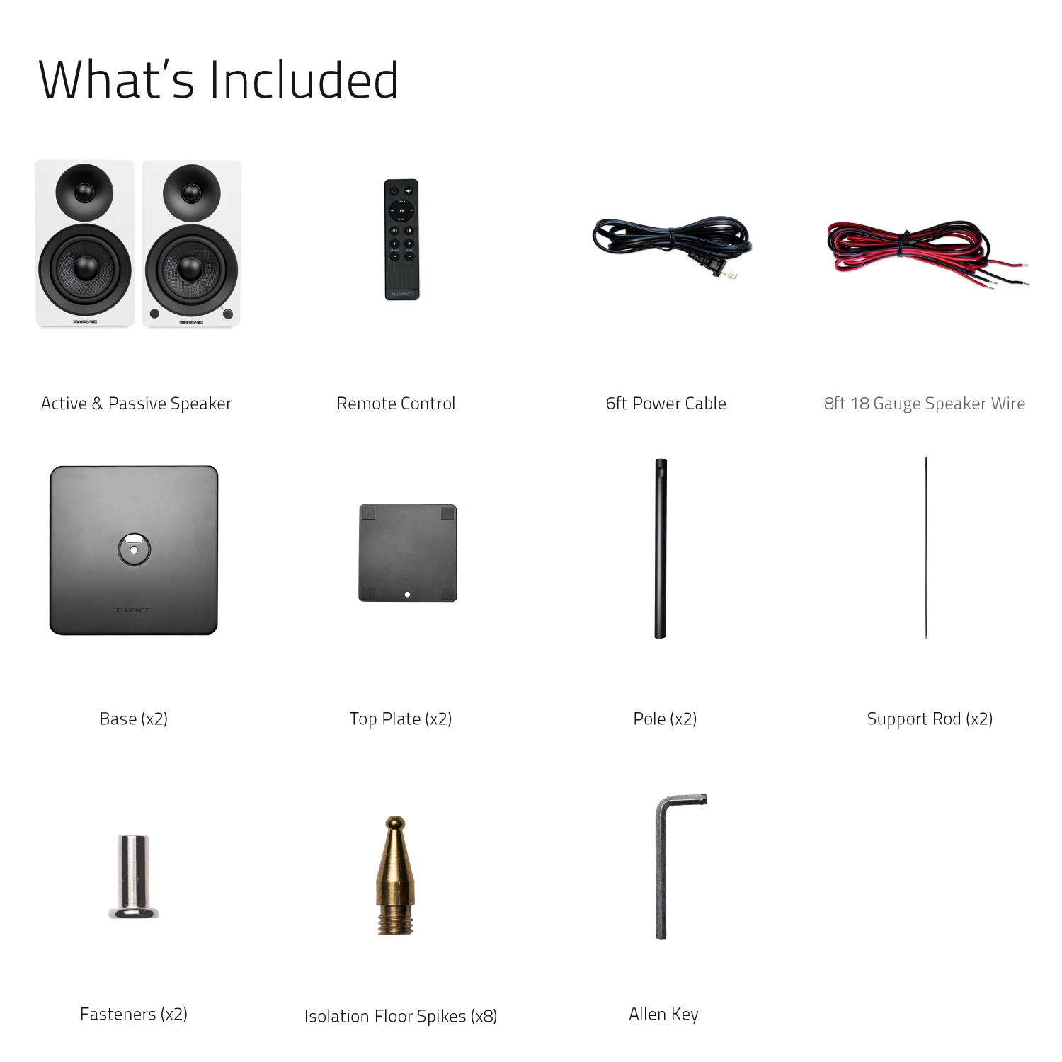 Fluance Ai41 Powered 2-Way 2.0 Stereo Bookshelf Speakers with 5" Drivers 90W Amplifier for Turntable Bluetooth w/ Stands