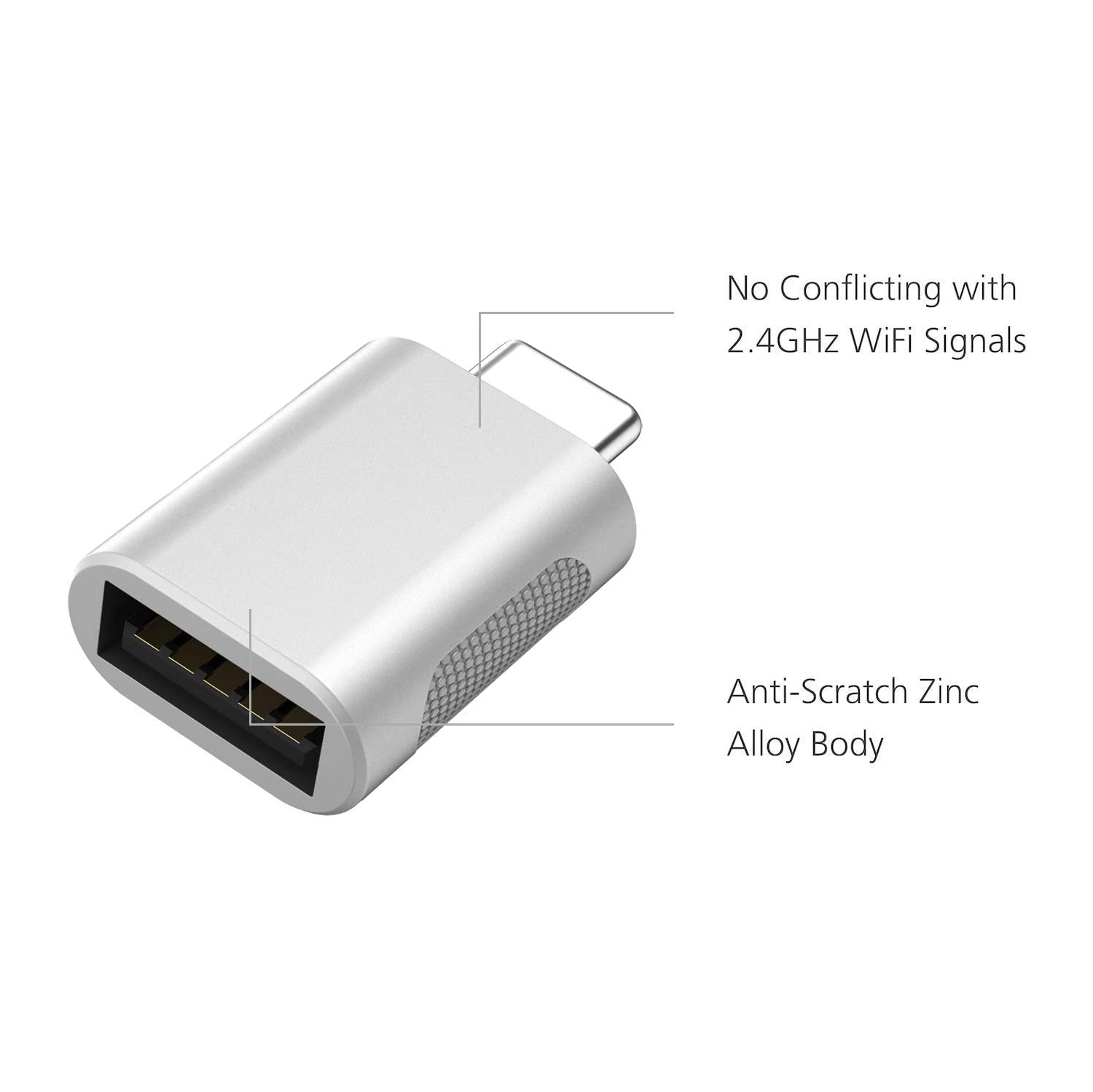 USB-C to USB 3.0 Adapter, USB Type-C to USB, Thunderbolt 4/3 to USB Female Adapter OTG for MacBook Pro2021, MacBook Air 2020, iPad Pro 2021, and More