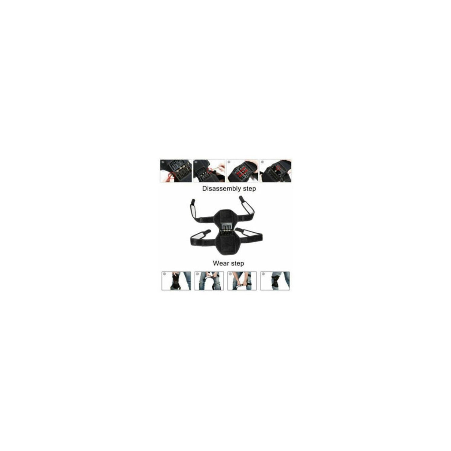 1Pair Power Lift Joint Support Knee Brace Pad Rebound Spring Force Running Knee