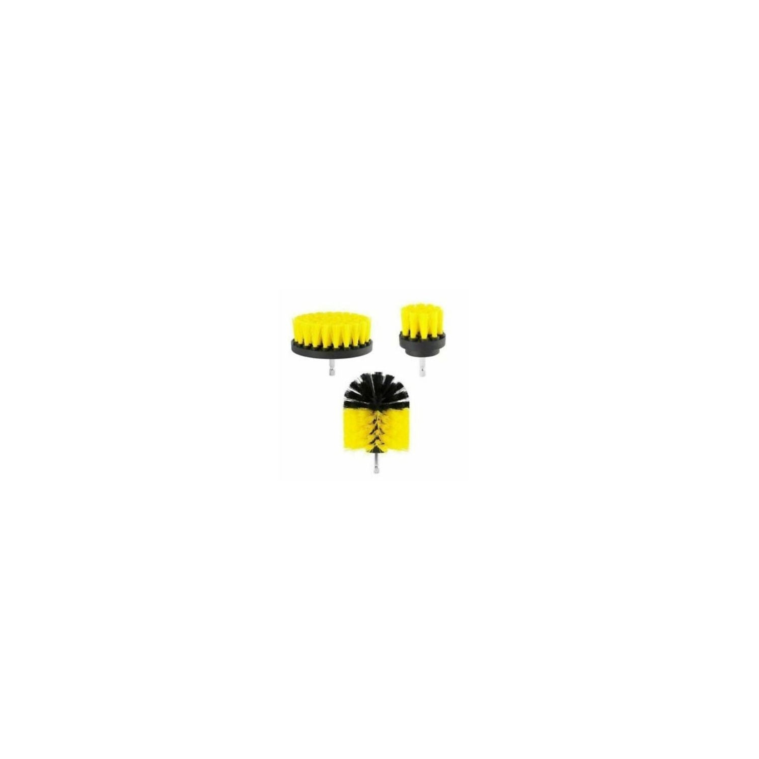 3Pcs Electric Drill Brush Kit Plastic Round Power Scrubber for Bathroom Tub Home