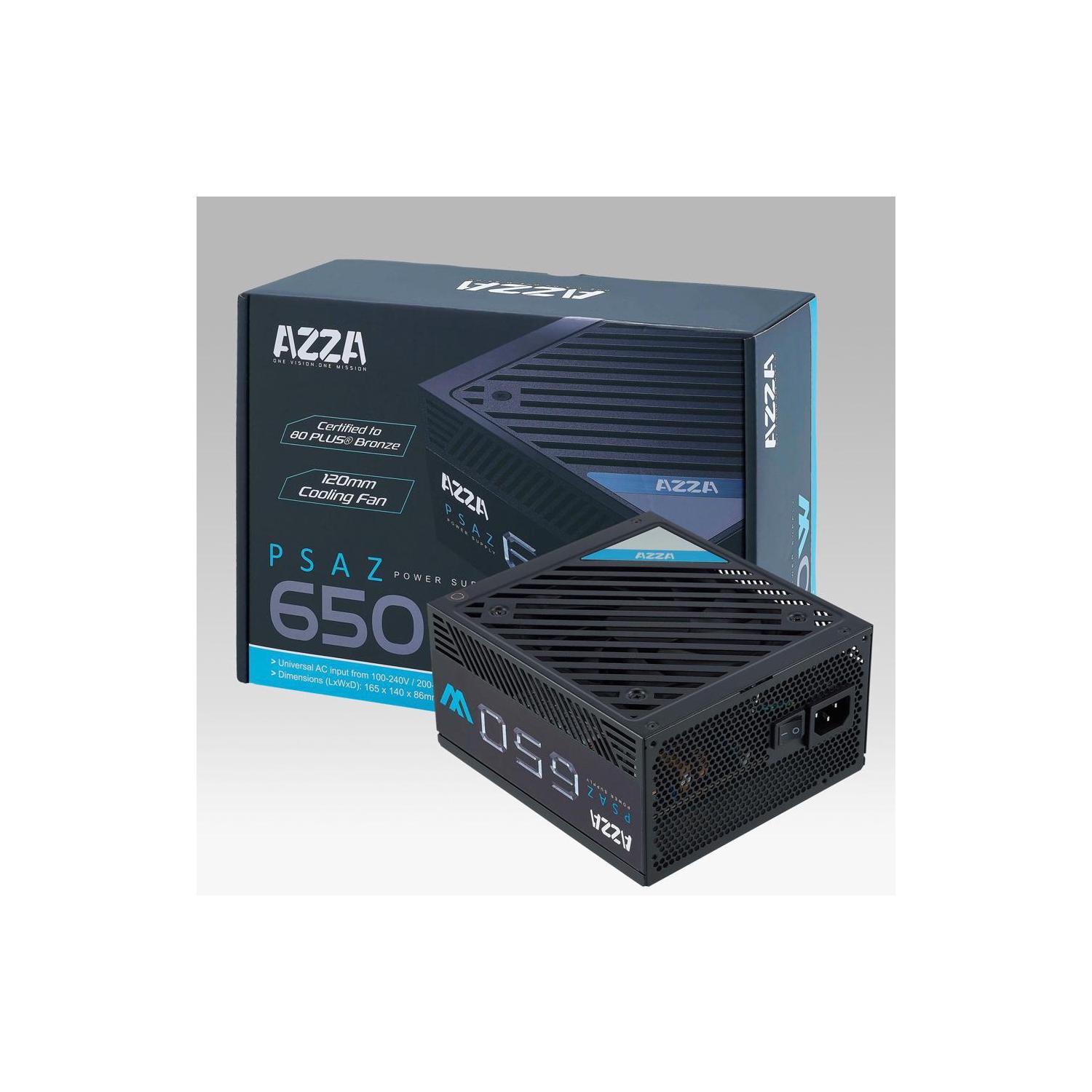 AZZA PSAZ-650W 650W Intel ATX12V 80 PLUS BRONZE Certified Power Supply