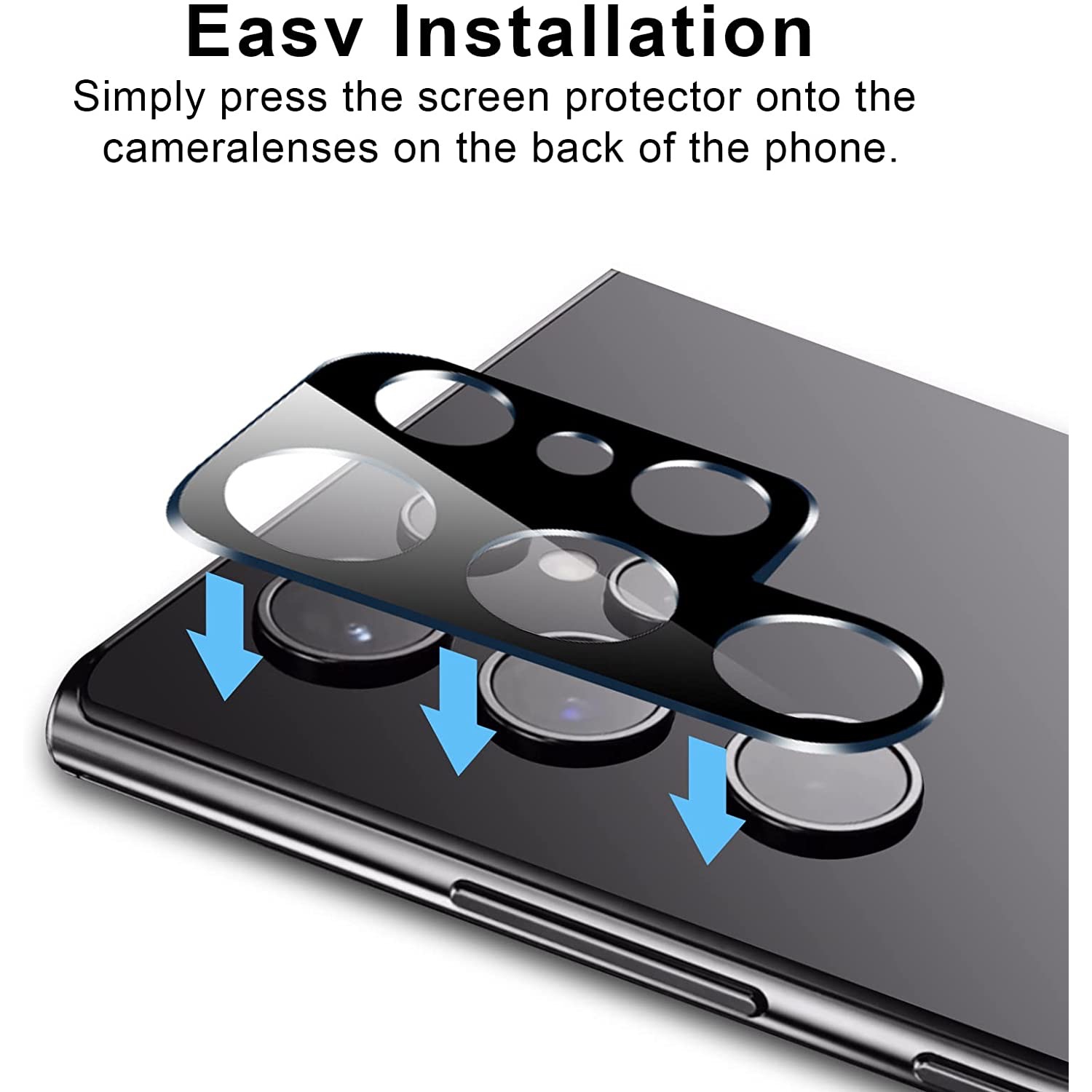 (KeeGuard) For Samsung S22 Ultra Premium Tempered Glass Screen Protector + Lens Protector