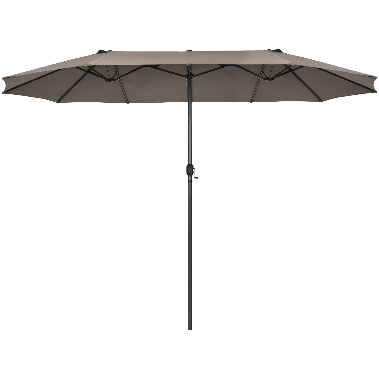 Costway 15FT Patio Double-Sided Umbrella Crank Outdoor Garden Market Sun Shade