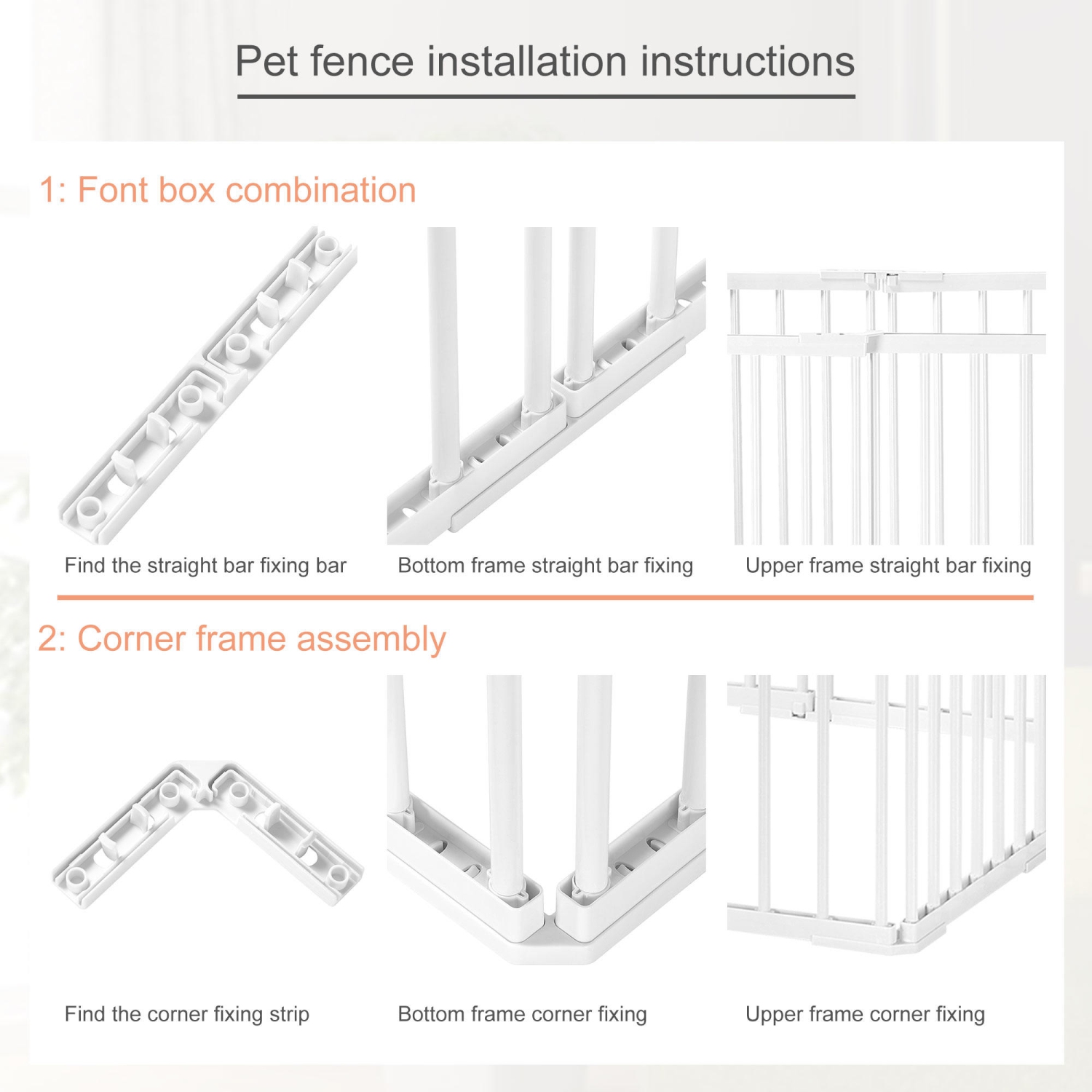 28H 10-Panel Metal Dog Pet Playpen & Puppy with Door, Indoor Outdoor Pet  Exercise Pen, White - LIVINGbasics®