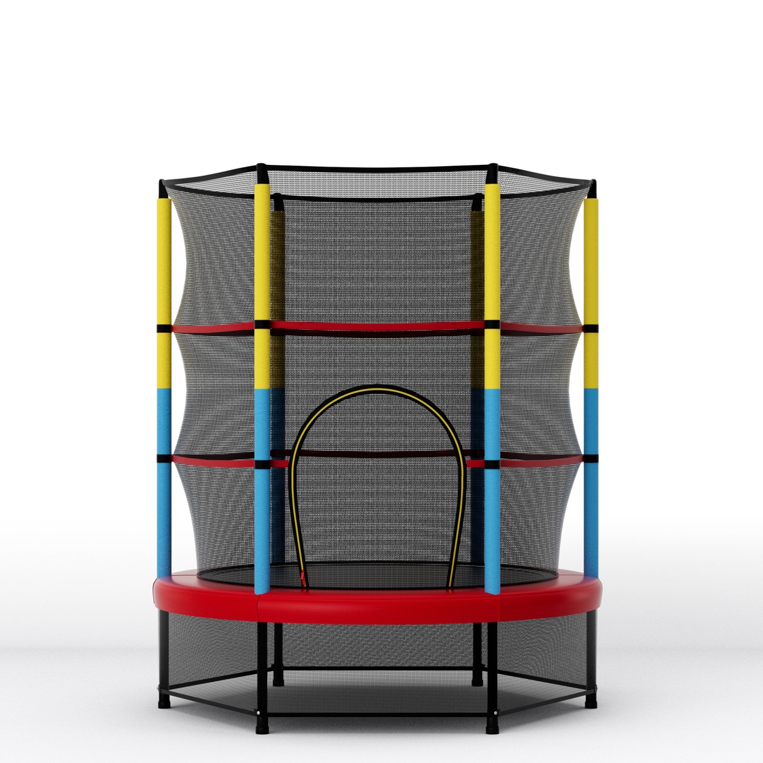 Trampoline pour enfants de 55 po avec filet de protection pour usage intensif pour trampoline Gymax