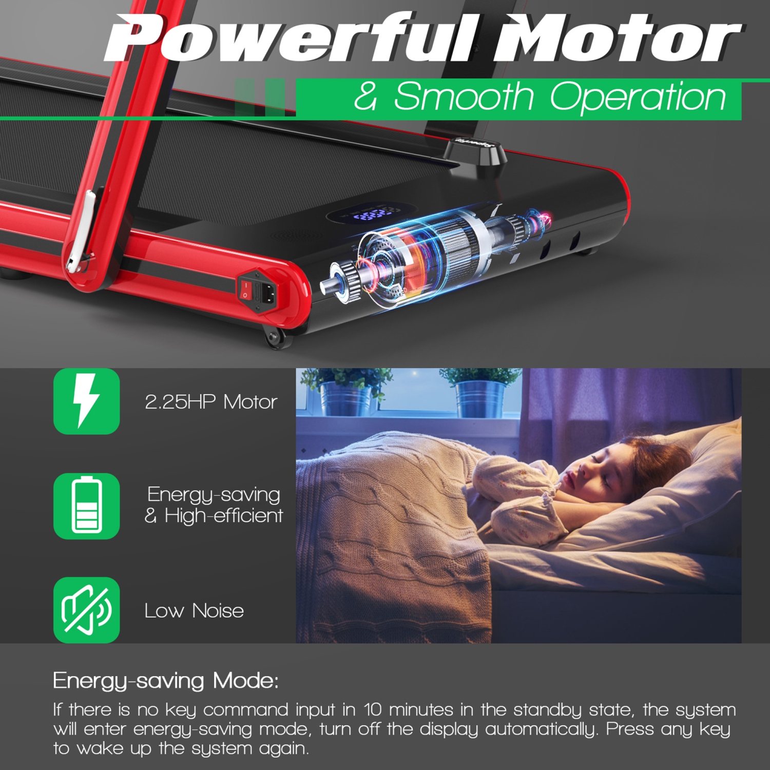 Tapis de course pliant Gymax 2,25CV