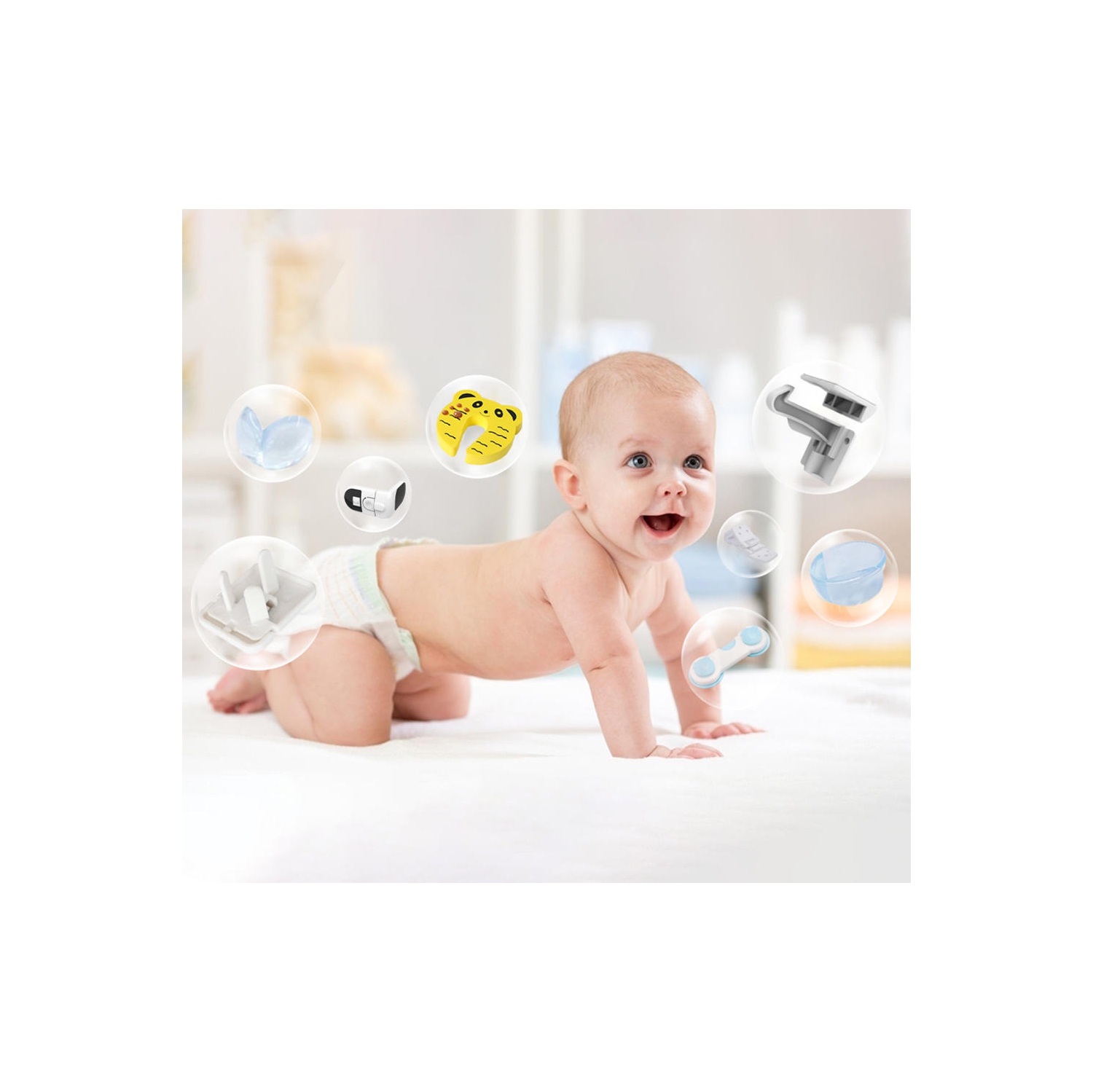 38pcs serrures de sécurité pour enfants serrures de sécurité pour bébé installation facile pour armoires tiroirs réfrigérateurs