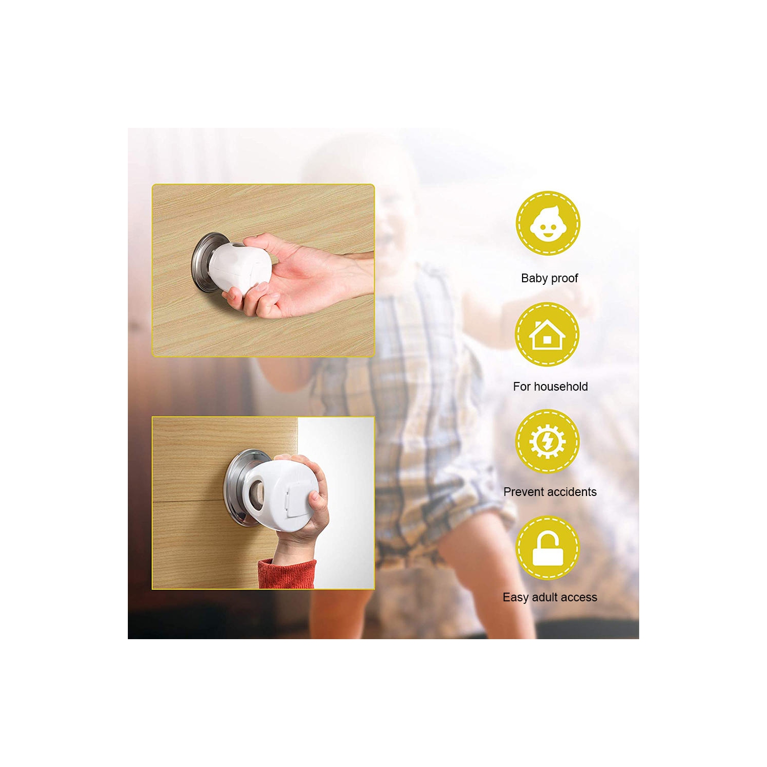 Kit de sécurité pour bébé en matériau écologique 18 pièces pour toute la famille pour protéger les enfants avec bandes antidérapantes, couvercle de