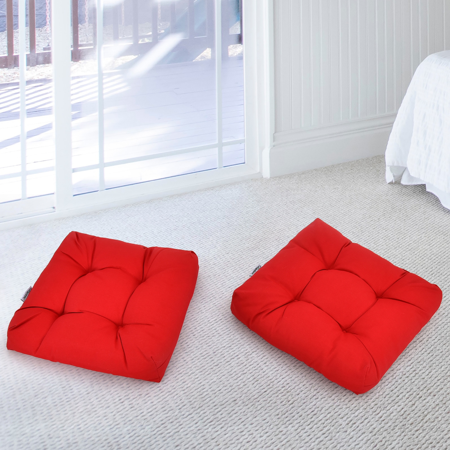 Costway 2PCS 21" x 21" Patio Chair Seat Cushion Pads Indoor/Outdoor