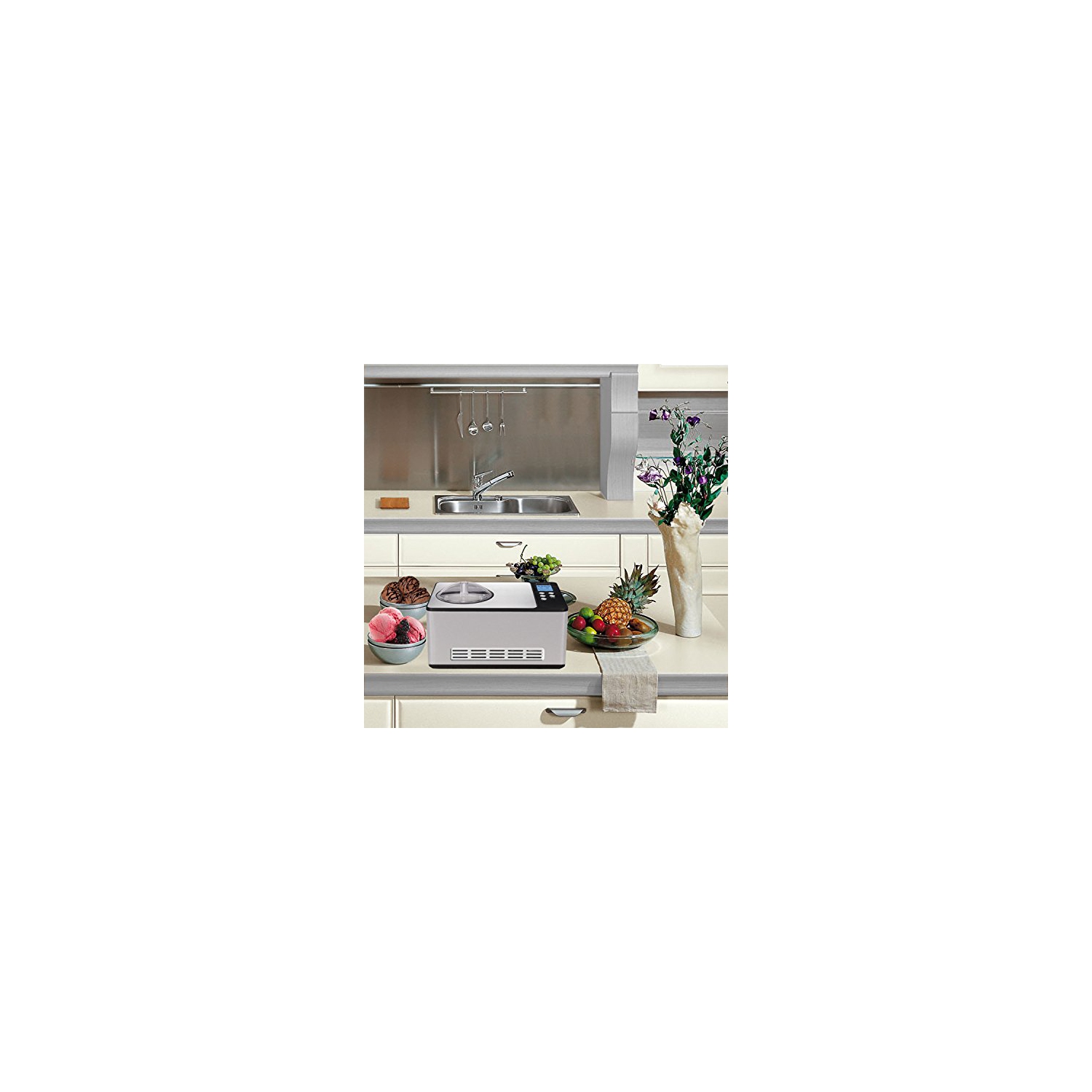 Whynter ICM-220SSY Stainless Steel Ice Cream Maker 2 Quart Capacity Bowl & Yogurt Function