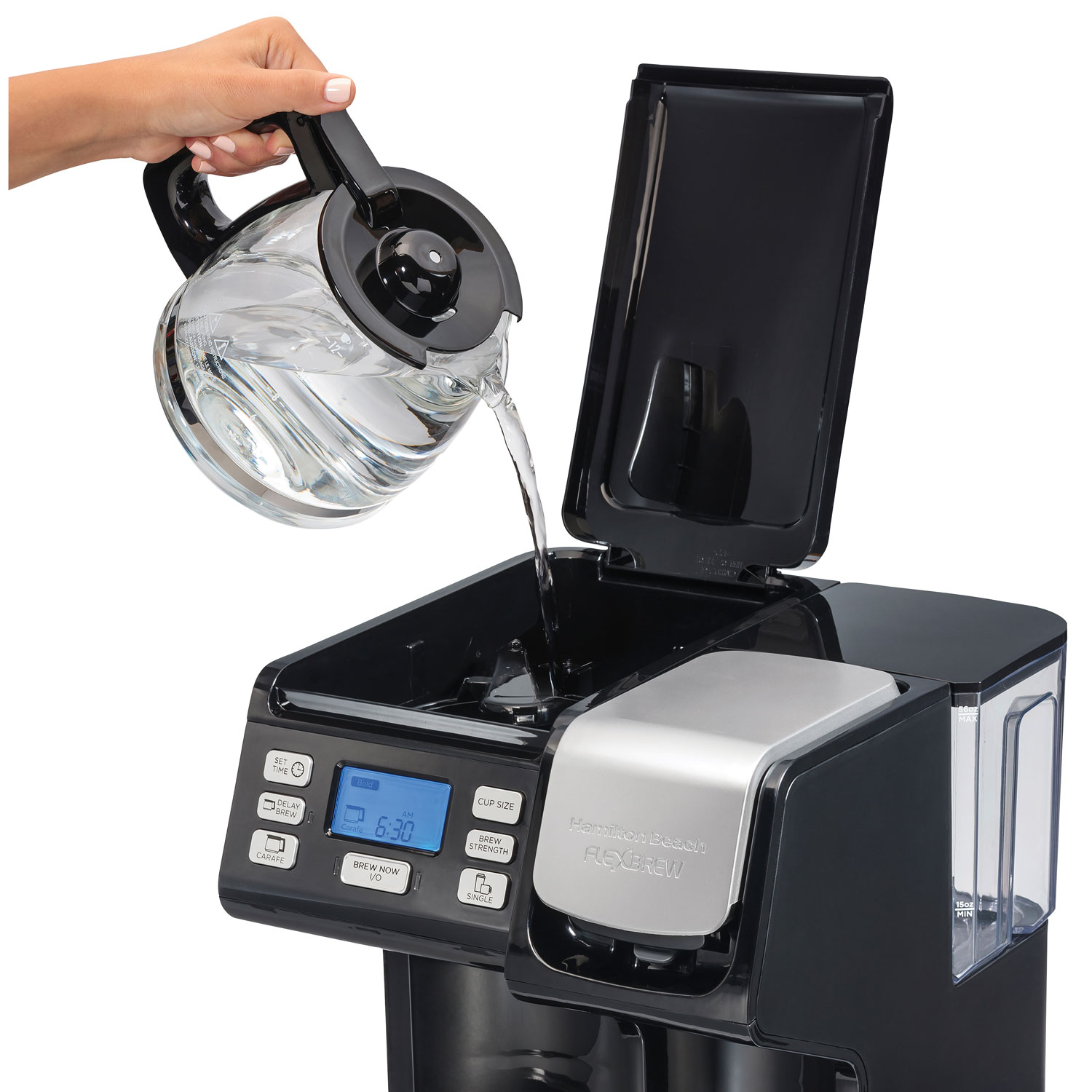 Hamilton Beach FlexBrew 49950C Trio Coffee Maker with Glass Carafe