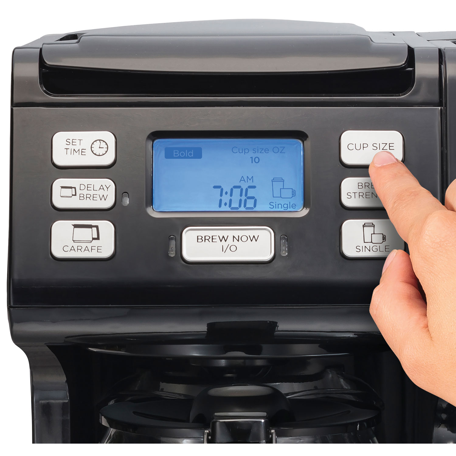 Cafetière programmable FlexBrew Trio de Hamilton Beach - 12 tasses - Noir/Argenté