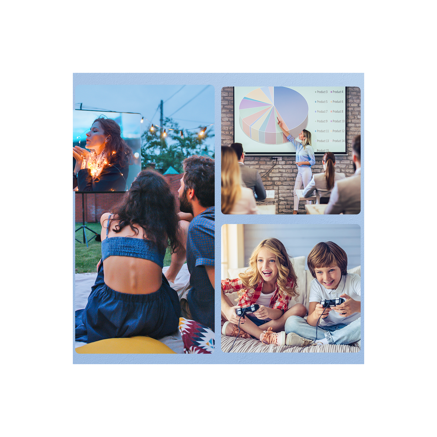 Bundle - Vankyo Leisure 530W Wireless Native 1080P Full HD Projector with Bonus 100-inch Screen