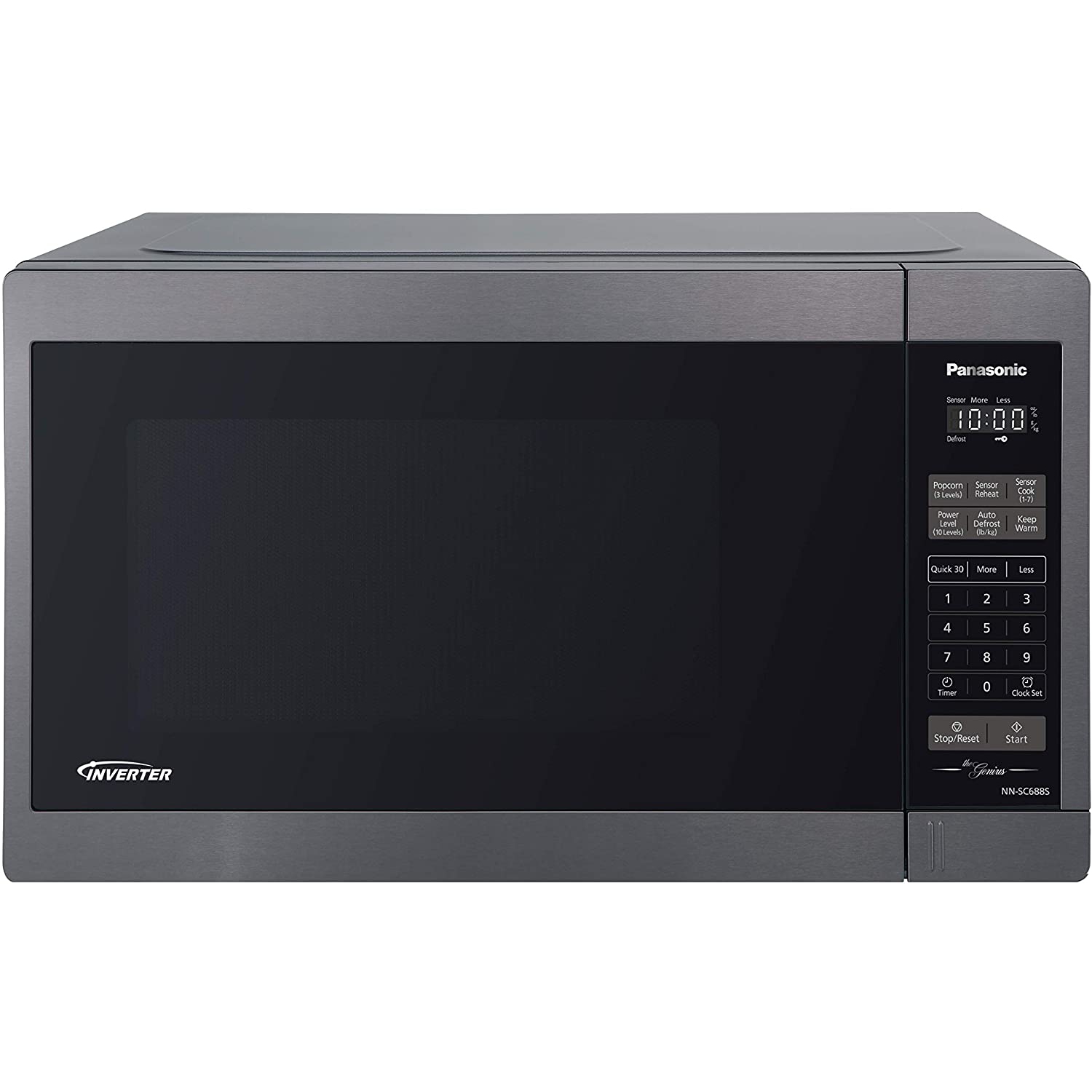 Open Box - Panasonic Genius 1.3 Cu. Ft. Microwave (NNSC688S) - Black Stainless