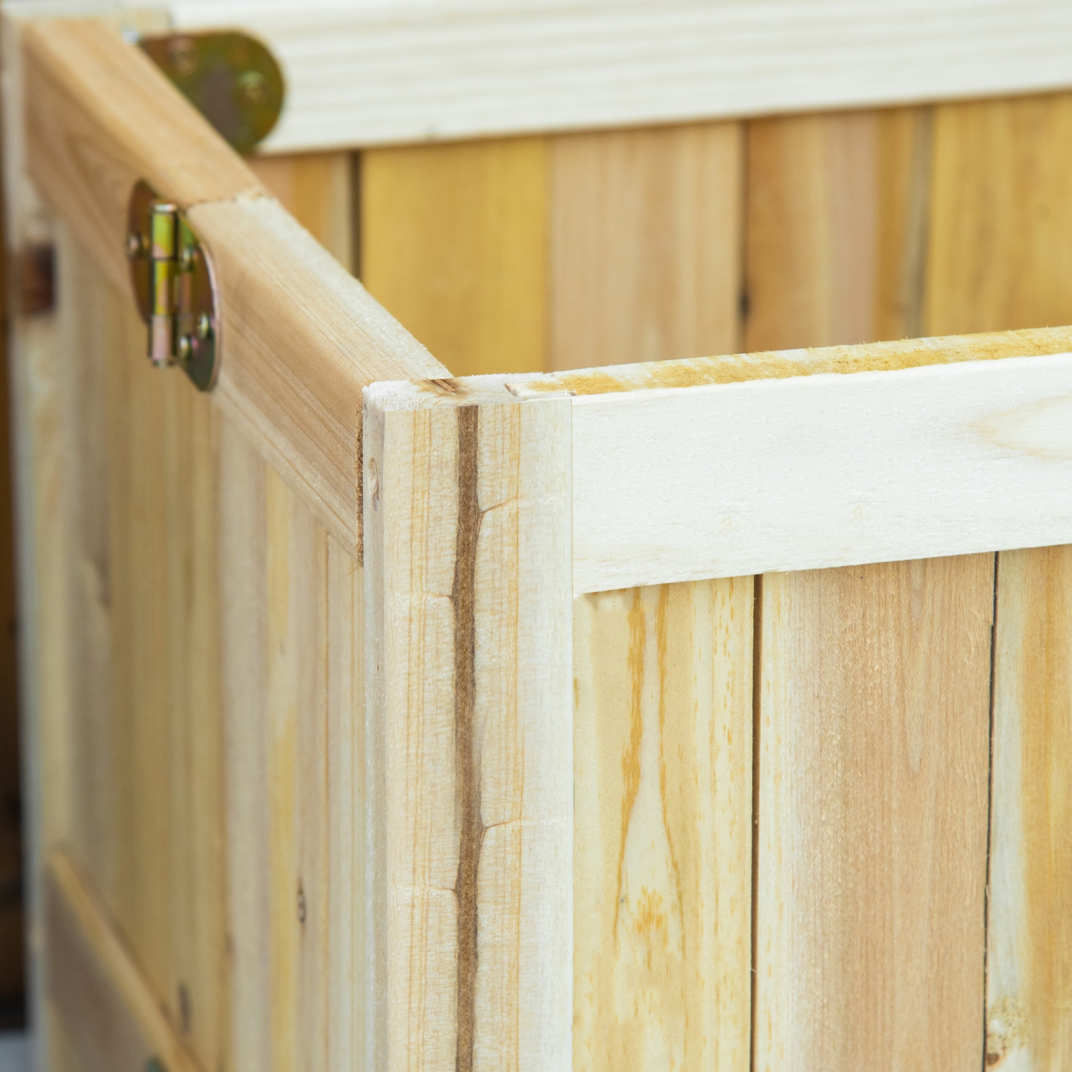 Outsunny Foldable Raised Garden Bed, Elevated Planter Box, Wooden Planting Bed for Backyard, Patio to Grow Vegetables, Herbs, and Flowers, 27.6" x