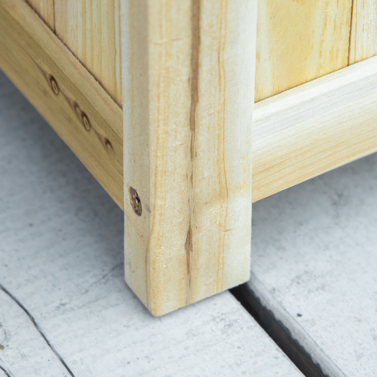 Outsunny Foldable Raised Garden Bed, Elevated Planter Box, Wooden Planting Bed for Backyard, Patio to Grow Vegetables, Herbs, and Flowers, 27.6" x