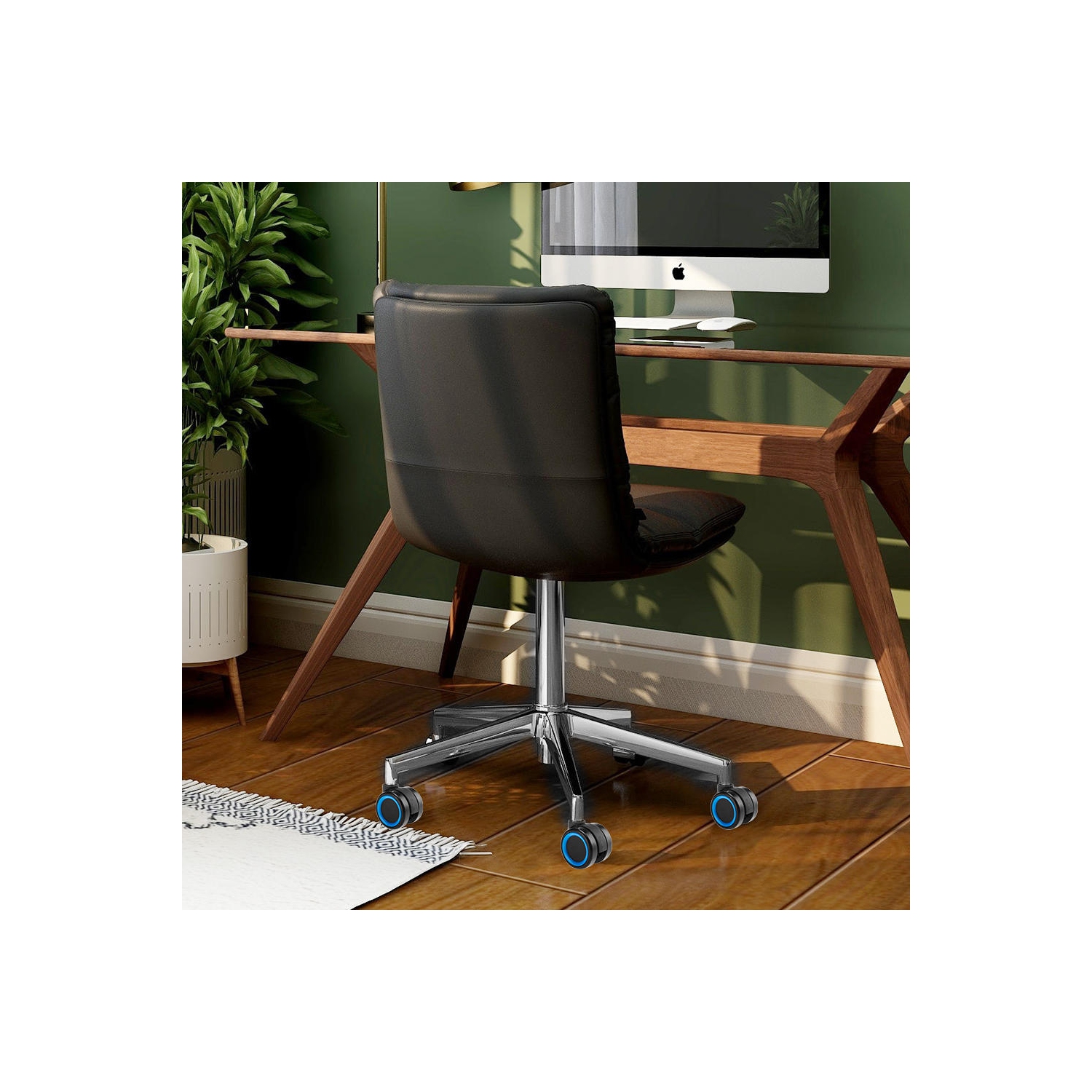 Universal Chair Replacement Casters, Set of 5 compatible with office chair, gaming chair, computer desk chair - Blue