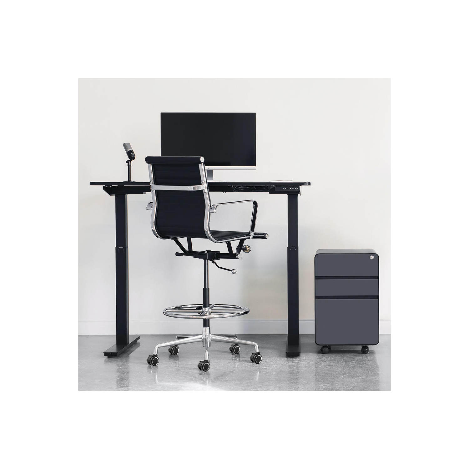 Universal Chair Replacement Casters, Set of 5 compatible with office chair, gaming chair, computer desk chair - Silver