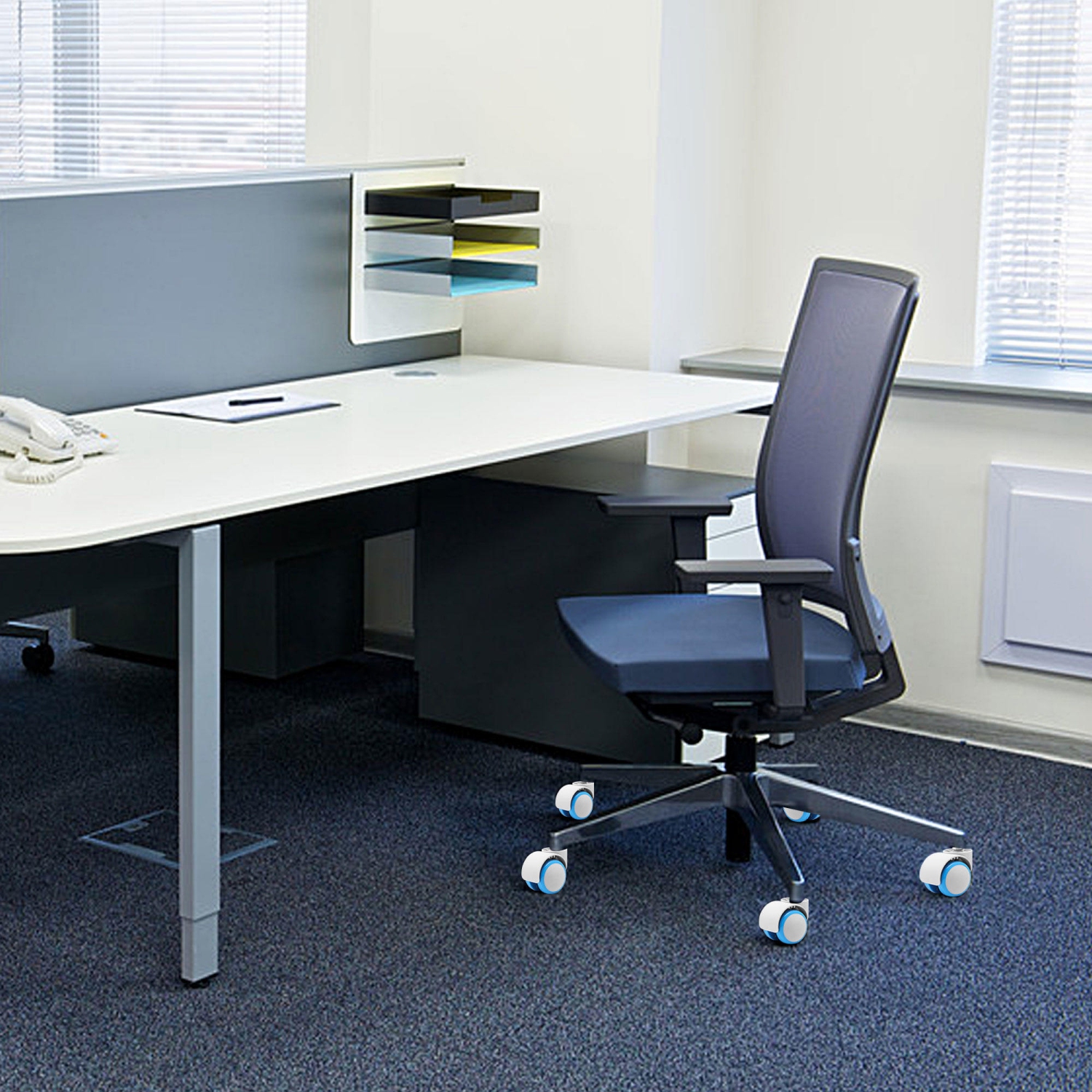 Lot de 5 roulettes colorées universelles pour chaise de bureau pour enfants, chaise d'étude pour enfants, chaise de bureau, chaise de jeu pour