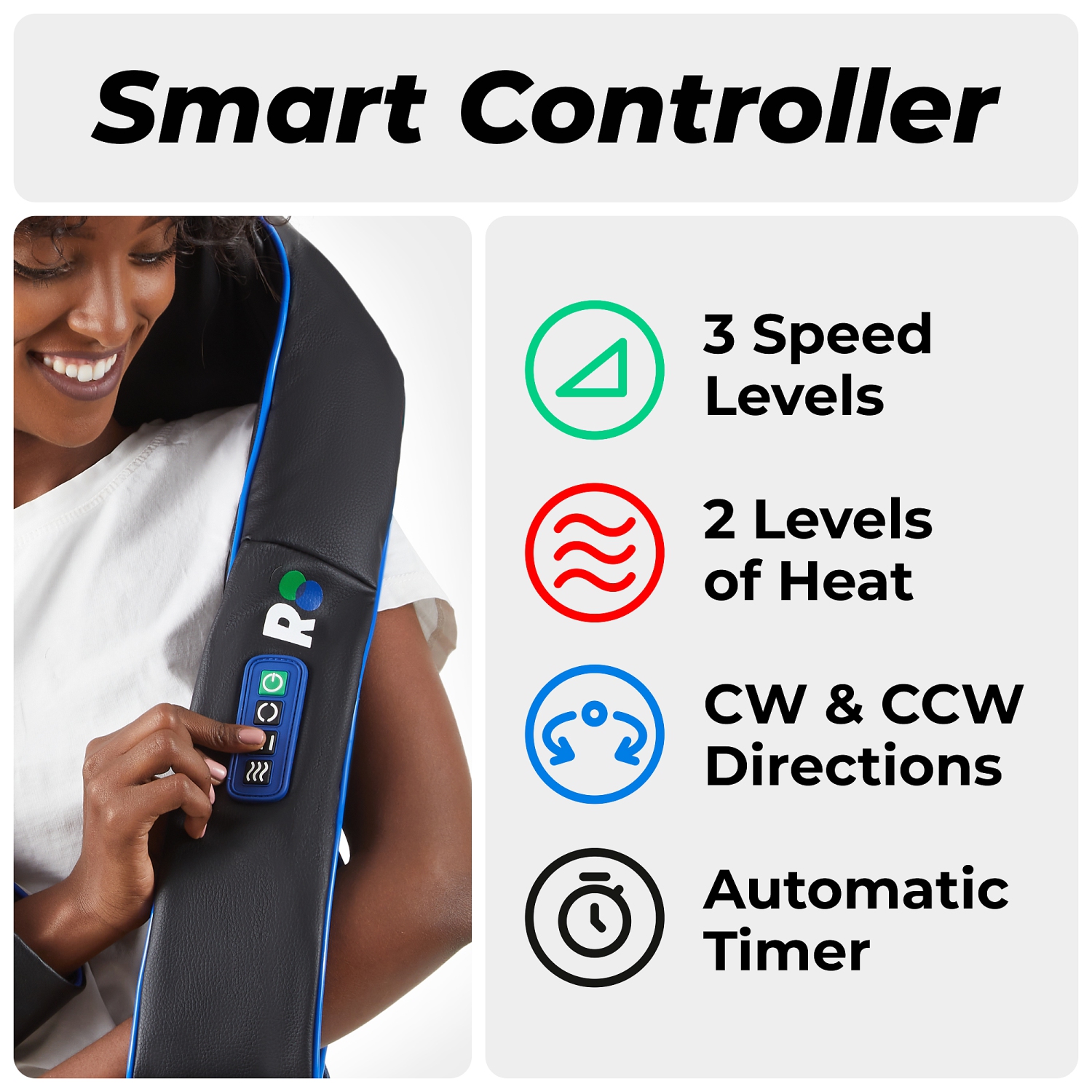 NECKA: REATHLETE Neck Massager | Shiatsu Neck & Back Massager with Heat | Massagers for Neck and Back for Neck Pain Relief & Back Pain Relief | Also