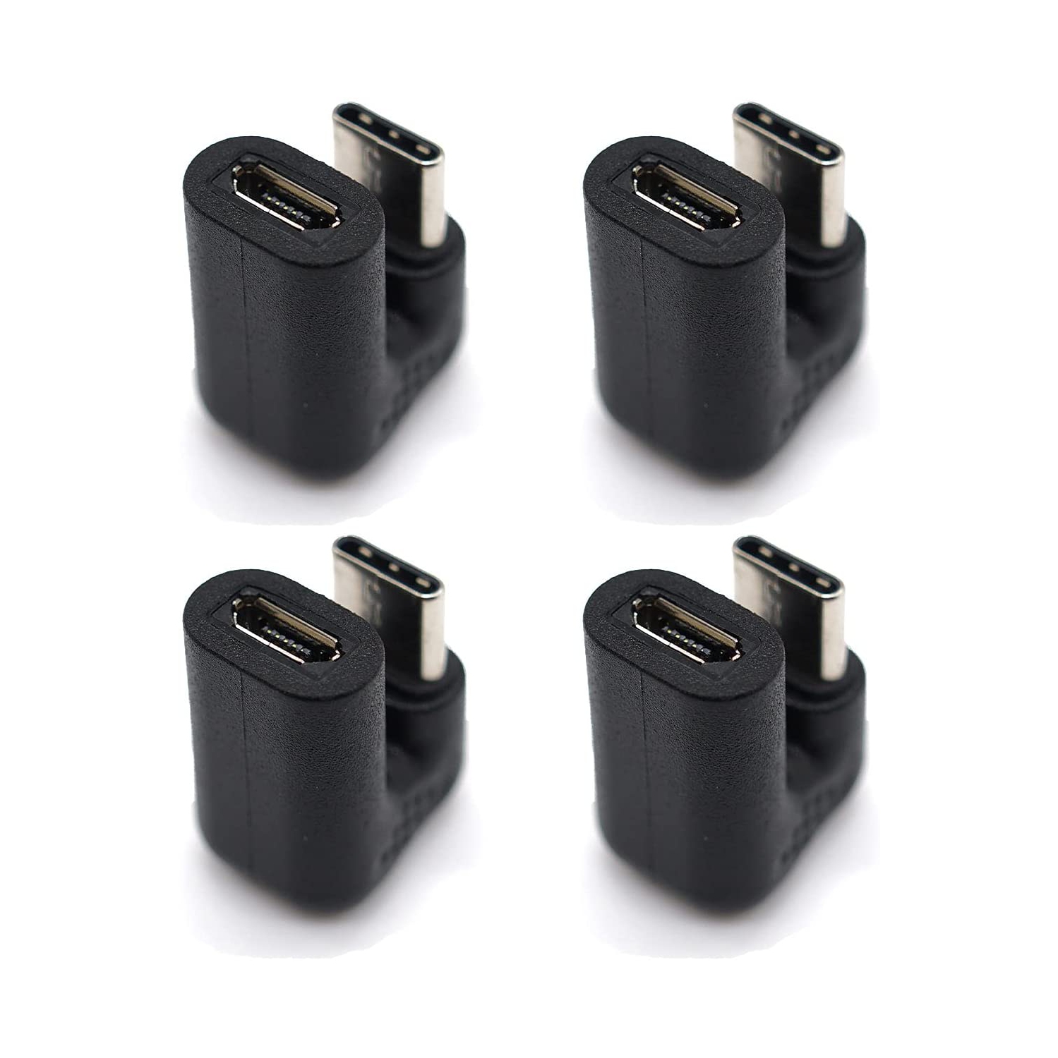 4 – Adaptateur convertisseur de rallonge USB-C 3.1 mâle vers micro USB femelle 180 degrés de type C.