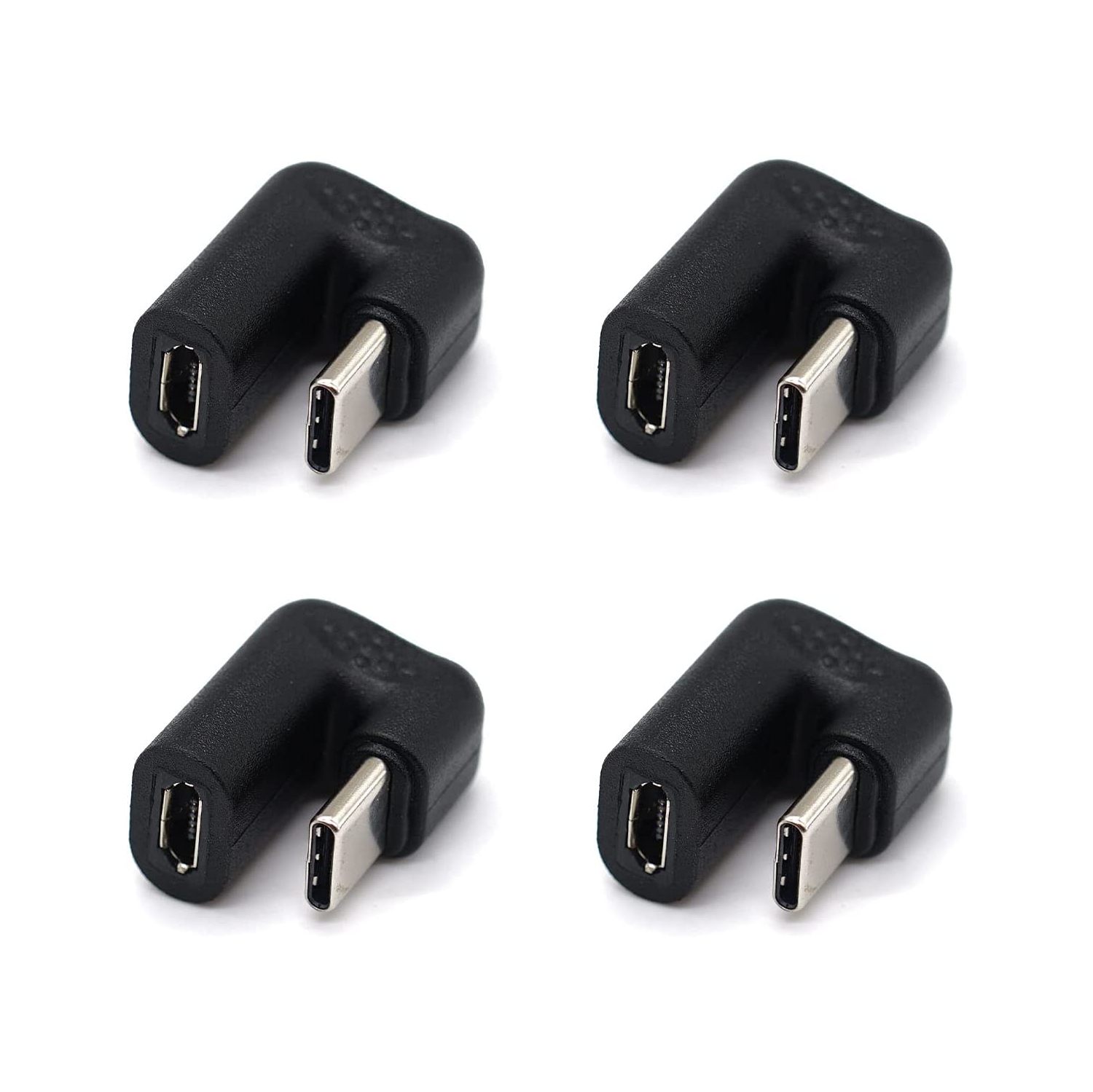 4 – Adaptateur convertisseur de rallonge USB-C 3.1 mâle vers micro USB femelle 180 degrés de type C.