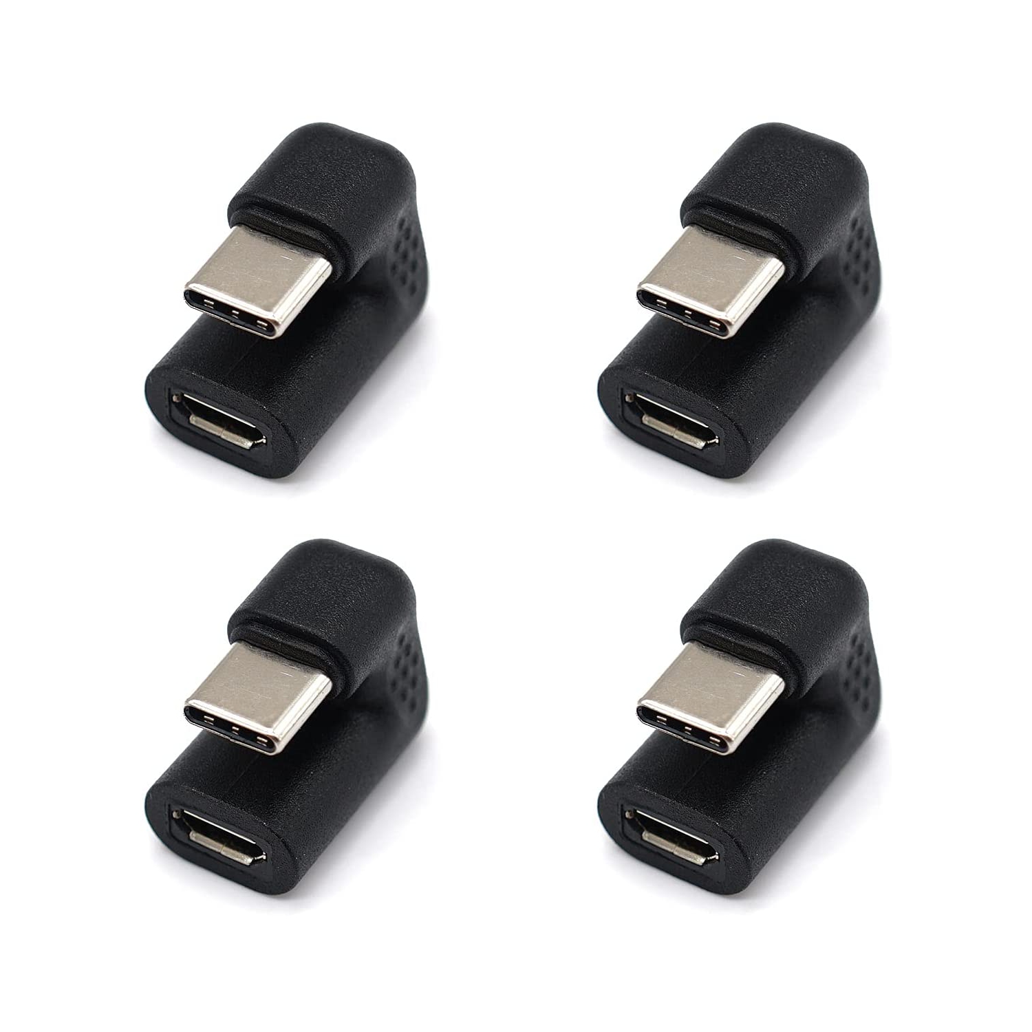 4 – Adaptateur convertisseur de rallonge USB-C 3.1 mâle vers micro USB femelle 180 degrés de type C.
