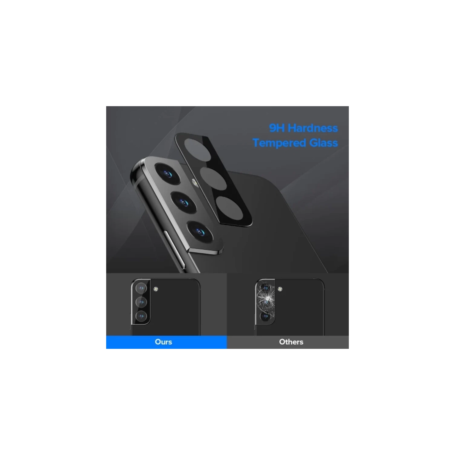 1+1 Pack Samsung Galaxy S22 Plus 5G 6.6" [2022] Screen & Camera Lens Protector - 9H Tempered Glass, Fingerprint ID, HD Clear, Case-Friendly