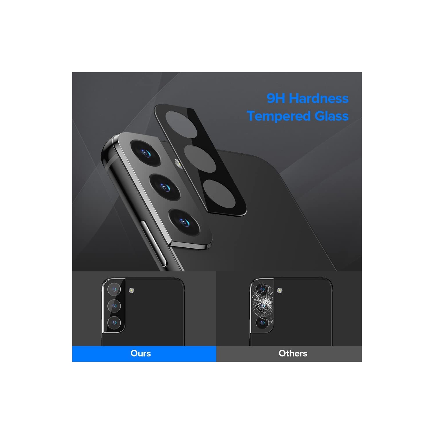 (KeeGuard) Pour Samsung S22 Premium Protecteur d'écran en verre trempé + Protecteur d'objectif