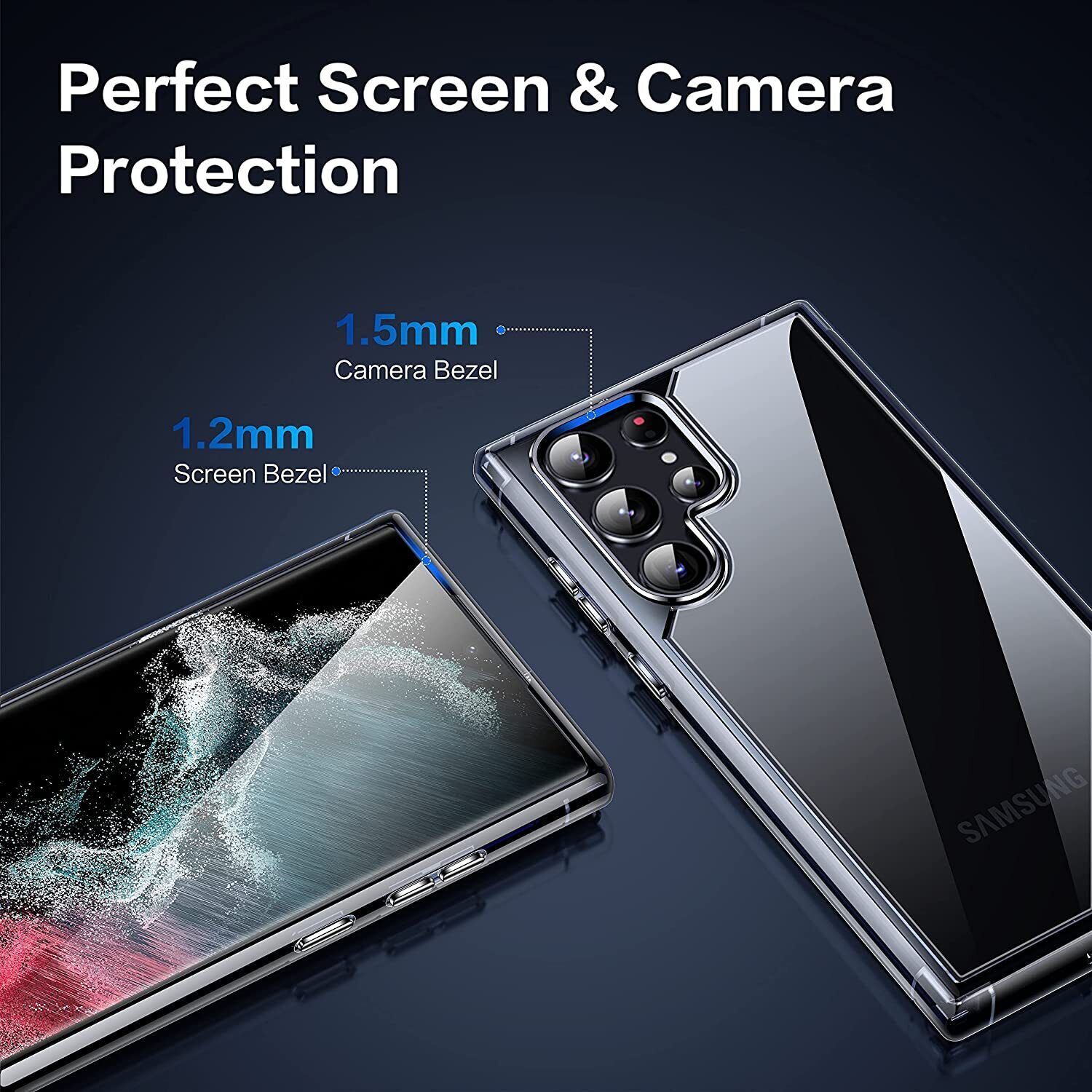 (KeeGuard) For Samsung S22 Clear Premium Clear TPU Gel Transparent Slim Case