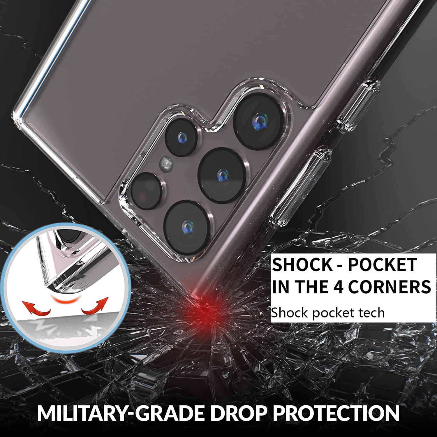 (KeeGuard) For Samsung S22 Clear Premium Clear TPU Gel Transparent Slim Case