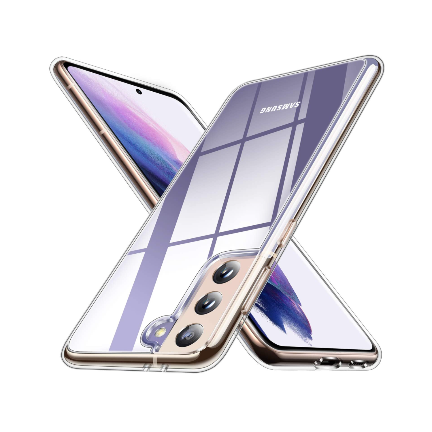 ( KeeGuard) For Samsung S22+ S22 Plus Ultra Clear Slim Transparent TPU Gel Silicone Case Cover