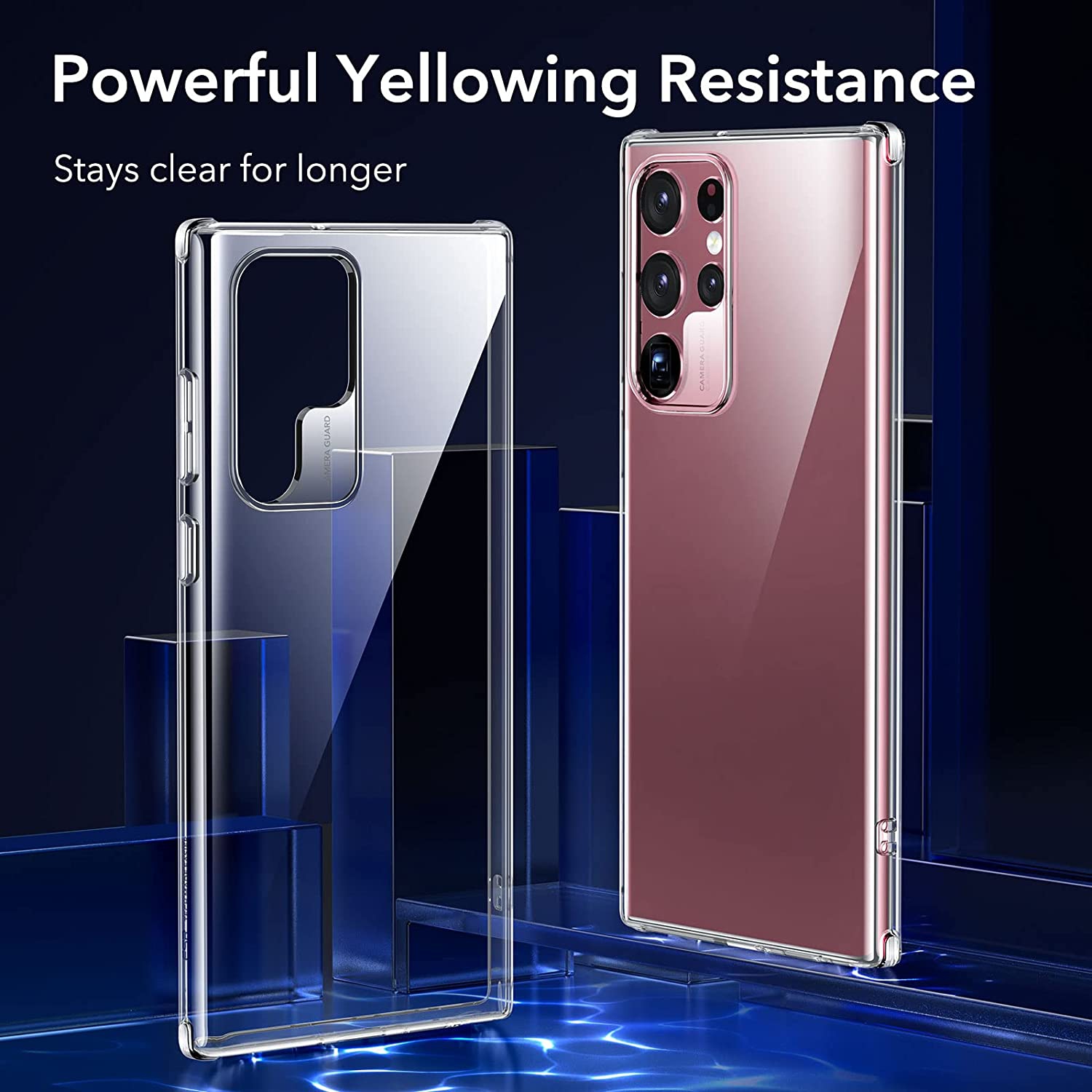 (KeeGuard) For Samsung S22 Ultra Clear TPU Gel Silicone Case Transparent