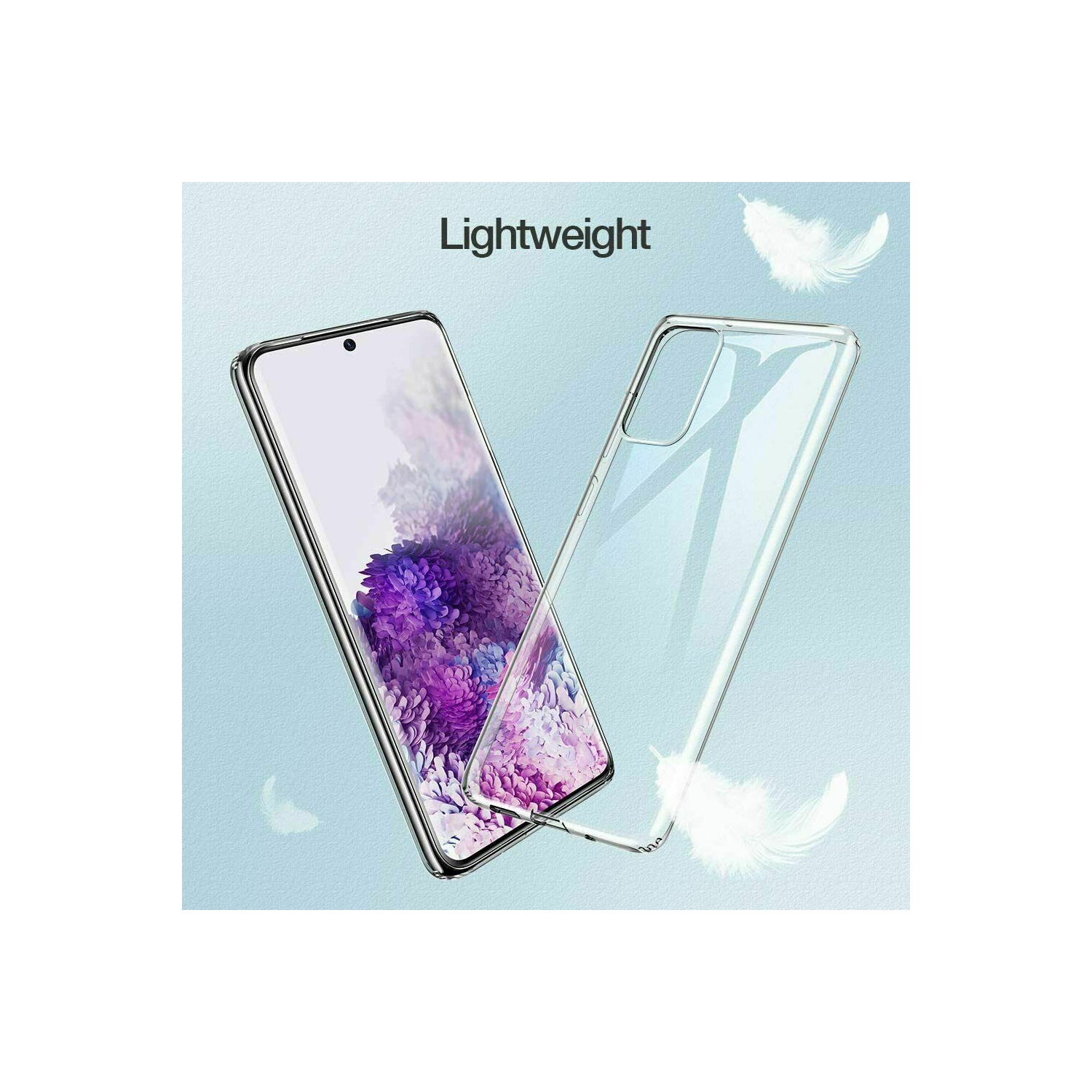 (KeeGuard) For Samsung S22 Ultra Clear TPU Gel Silicone Case Transparent