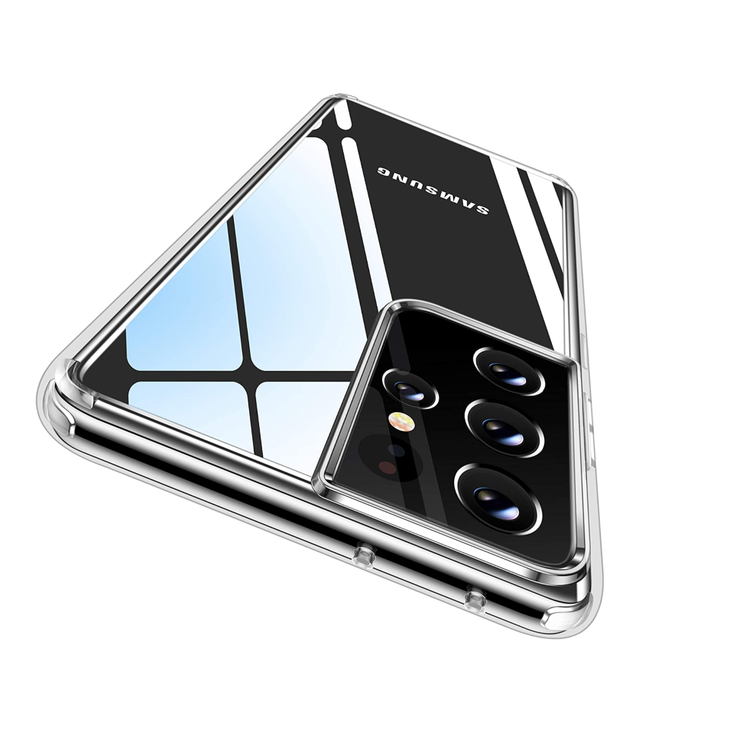 (KeeGuard) For Samsung S22 Ultra Clear TPU Gel Silicone Case Transparent