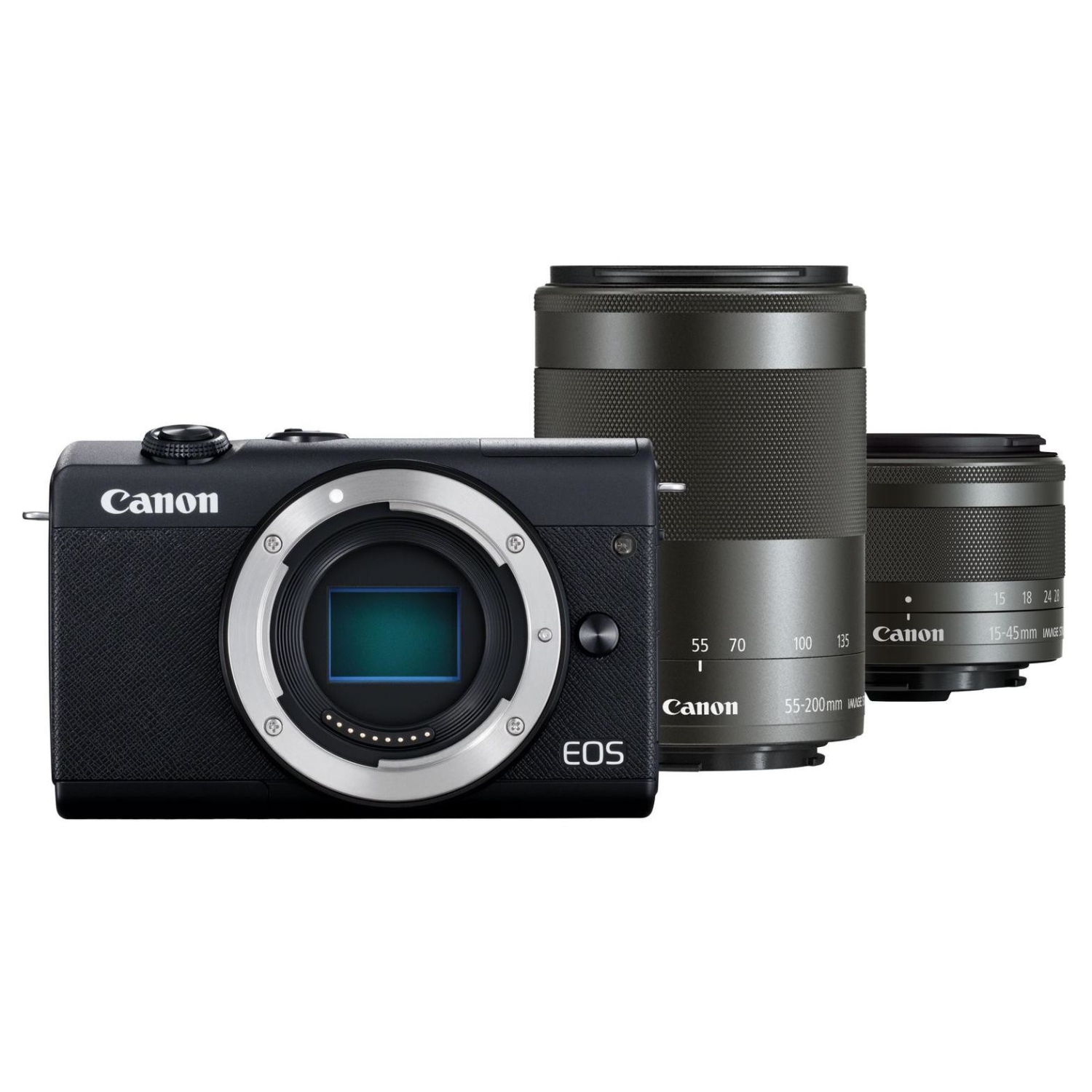 Canon EOS M200 Mirrorless Digital Camera Dual Lens Kit (Black)