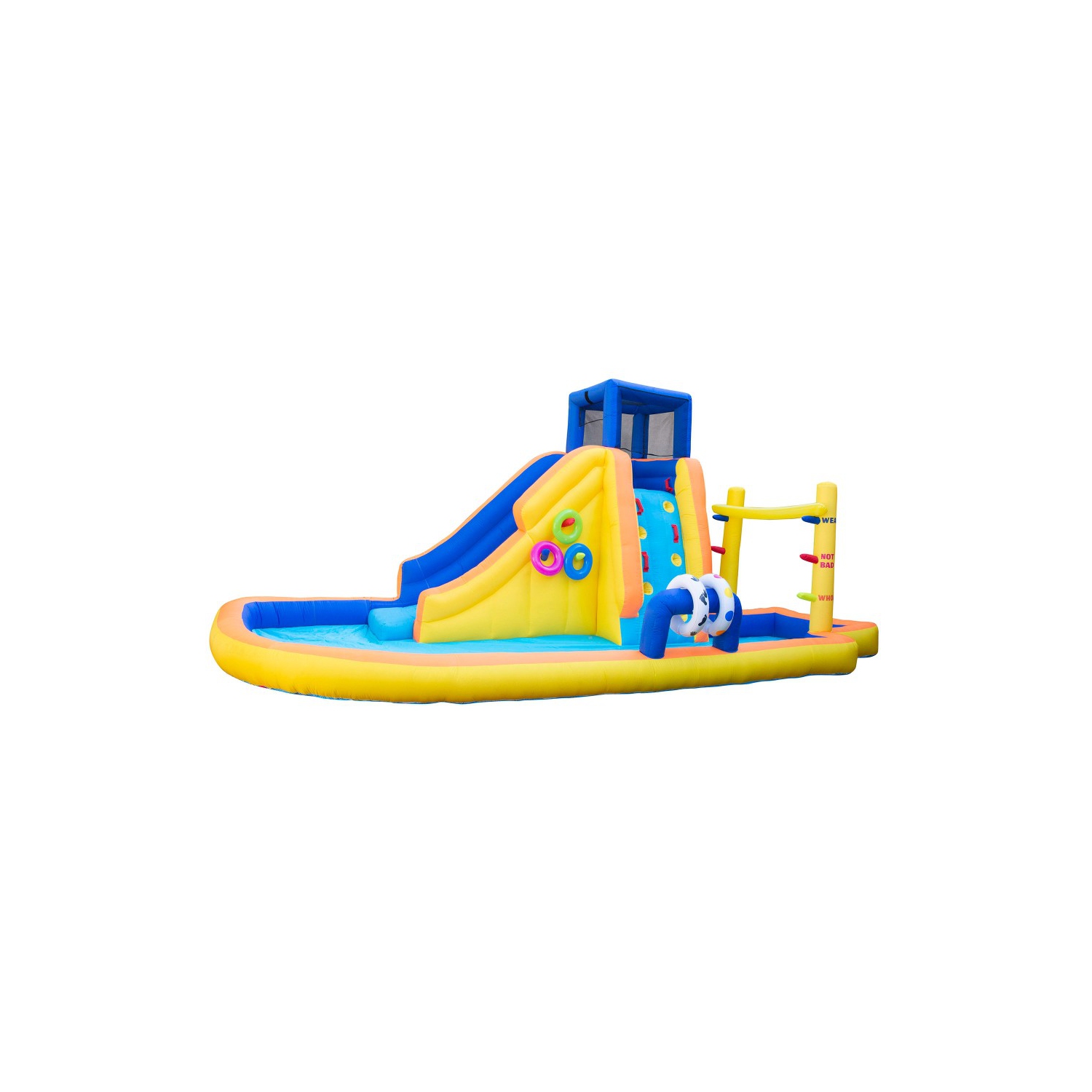 Banzai parc aquatique gonflable géant avec piscine, videur et toboggan