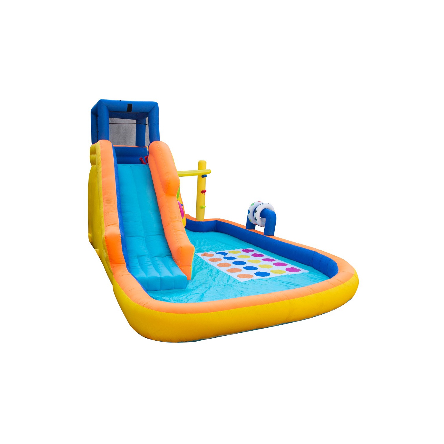 Banzai parc aquatique gonflable géant avec piscine, videur et toboggan