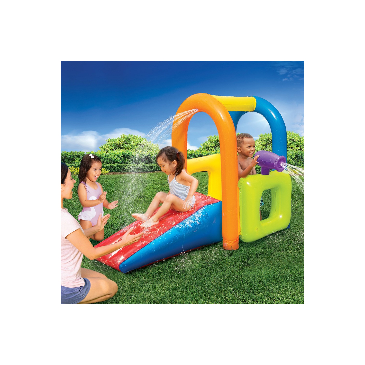 BANZAI Giant Gonflable Junior Water-Sprinkling Splash Park