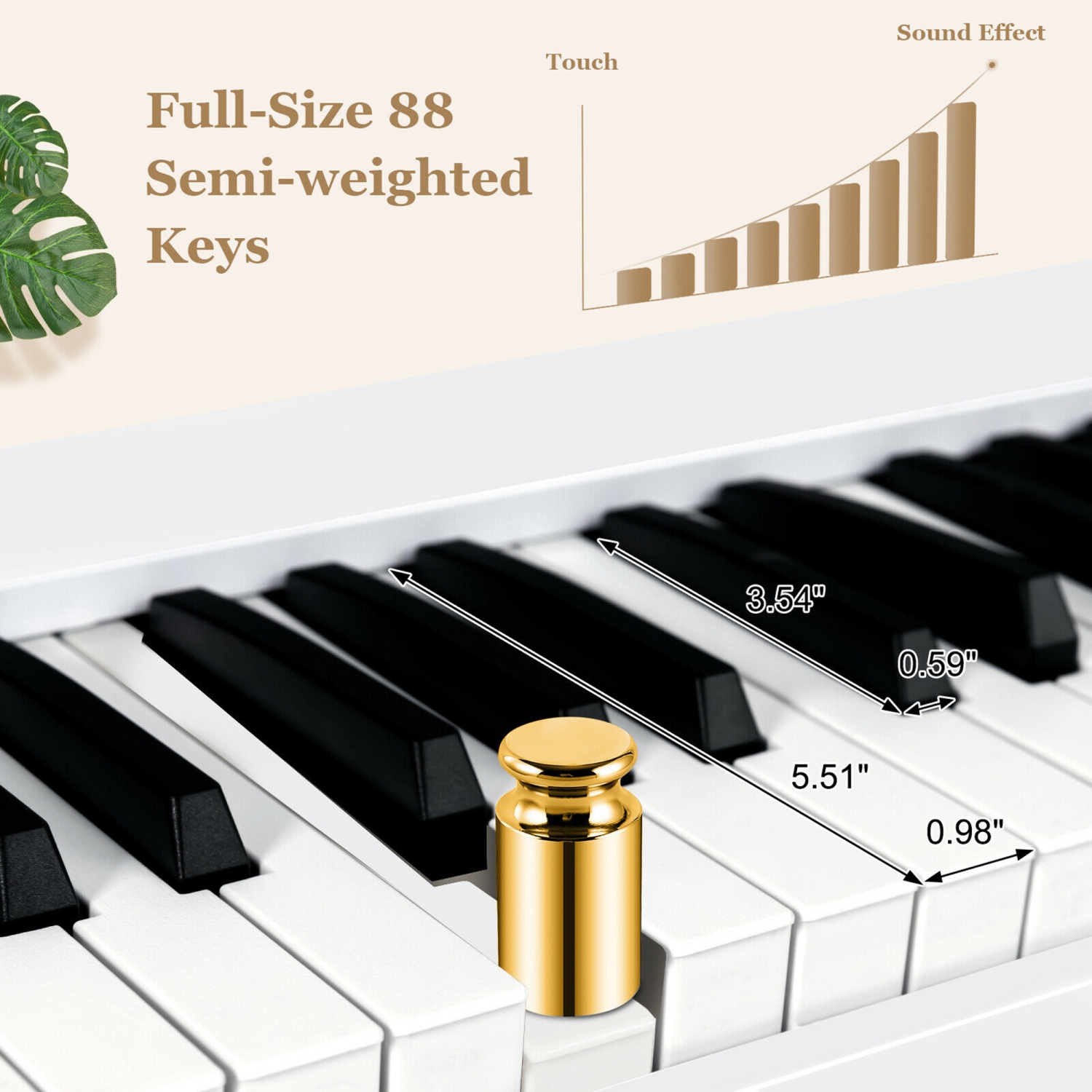 Piano 88 touches pliable Gymax