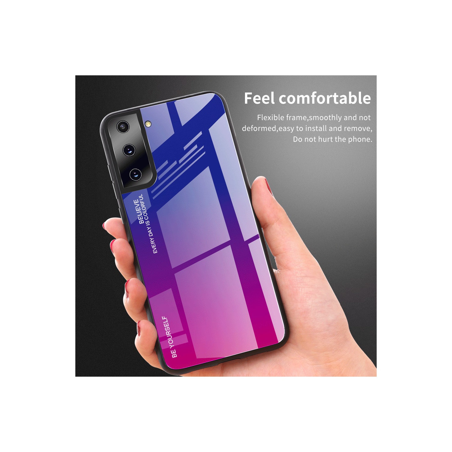 Gradient Tempered Glass Phone Case Cover For SAMSUNG S21 FE - Free Shipping