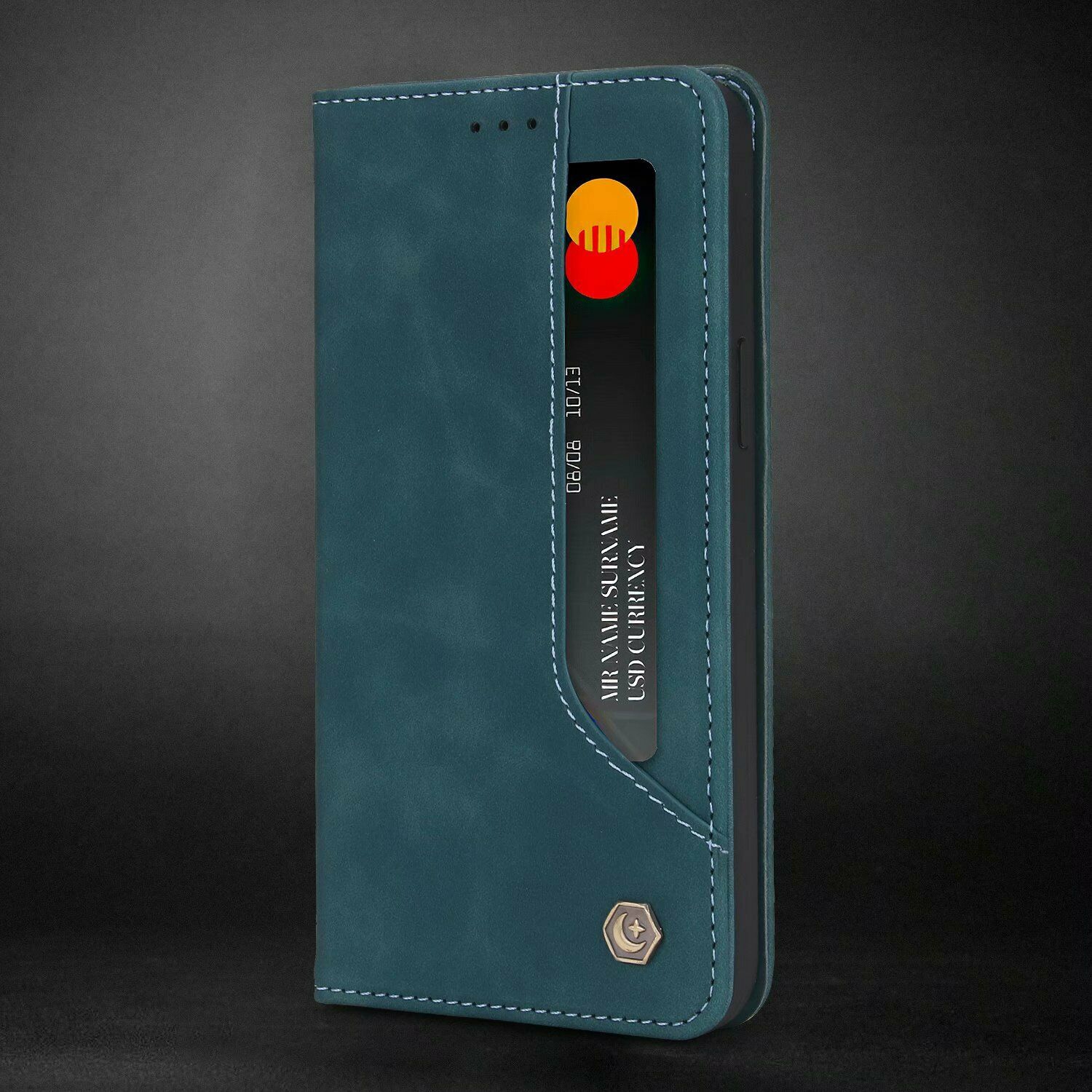 POLA Retro Classic Magnetic PU Leather Flip Wallet Card Holder Phone Case Cover for Samsung Galaxy S21 FE - Free Shipping