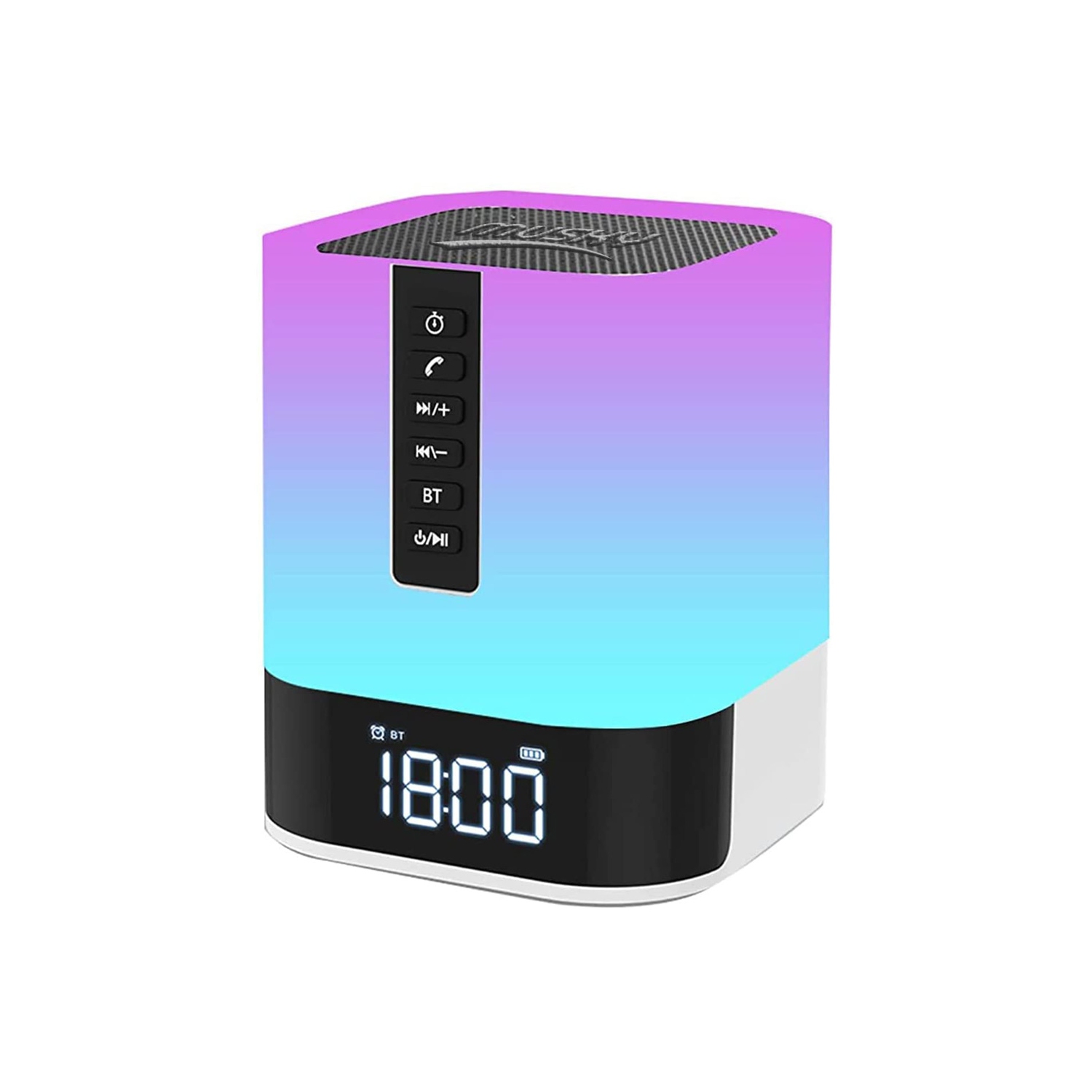 Night Lights Bluetooth Speaker with Alarm Clock Wireless Touch Sensor Bedside Lamp - axGear