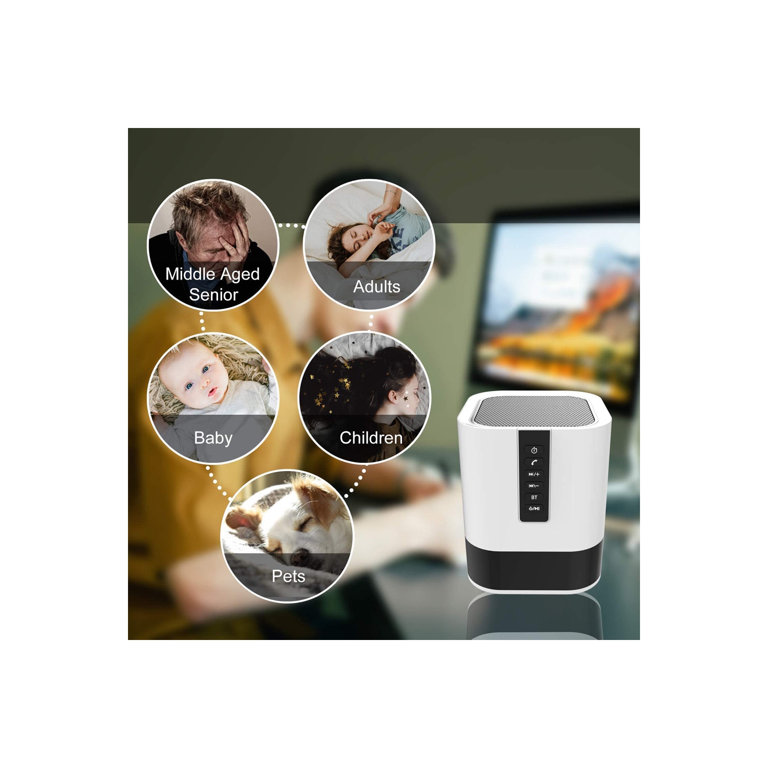 Night Lights Bluetooth Speaker with Alarm Clock Wireless Touch Sensor Bedside Lamp - axGear